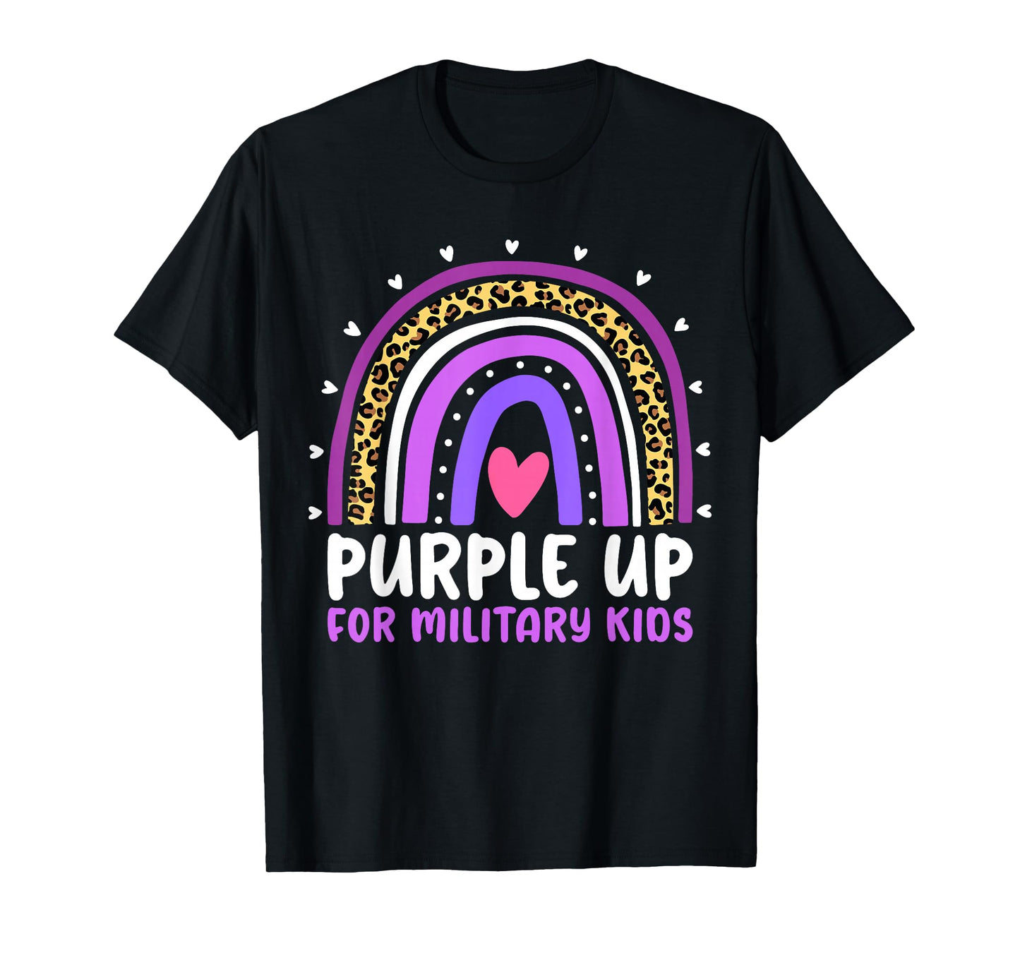 Purple Up for Military Kids Month Military Child Rainbow T-Shirt
