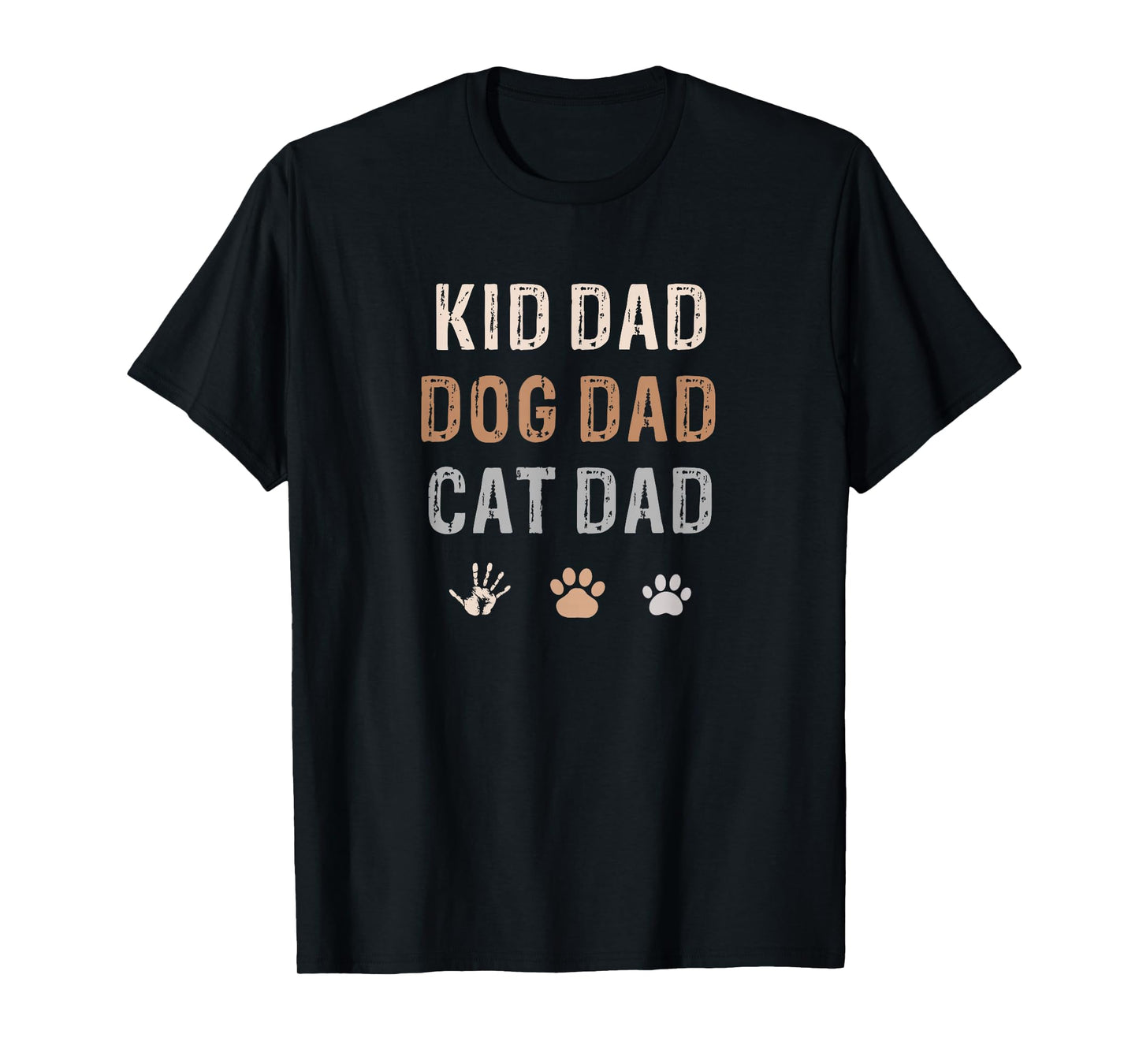Funny Kid, Dog, Cat Dad Shirt Fur Papa Parent Father's Day T-Shirt