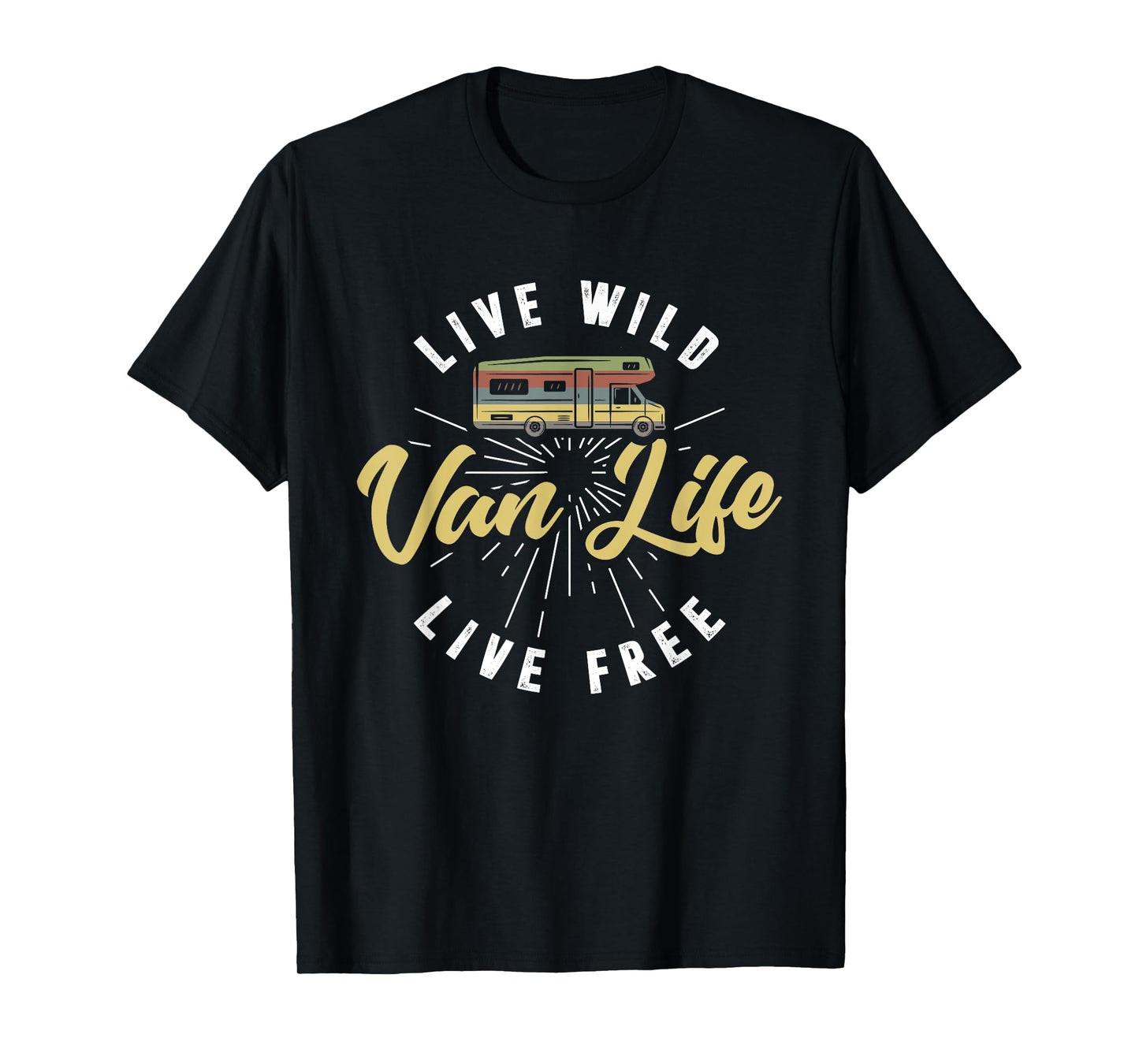 Van Life Retro Vintage Van Dwellers T-Shirt