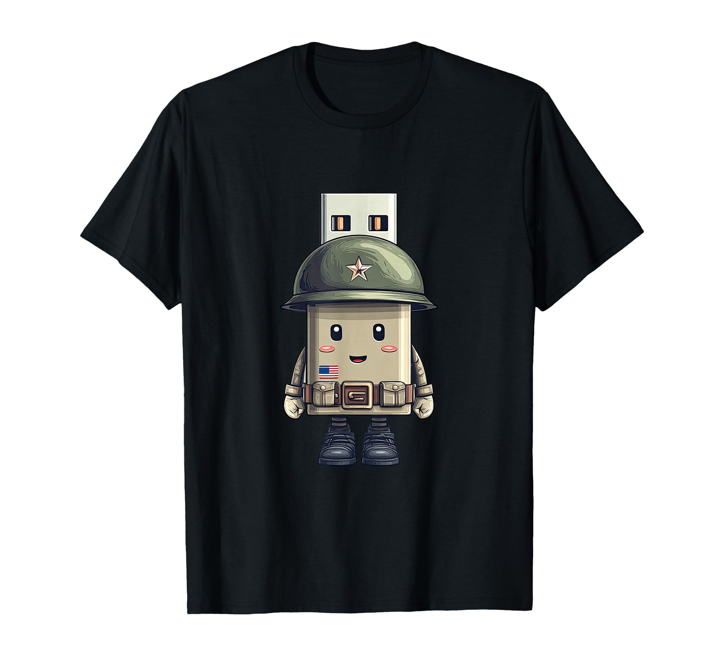 Nice USB in Military Look T-Shirt