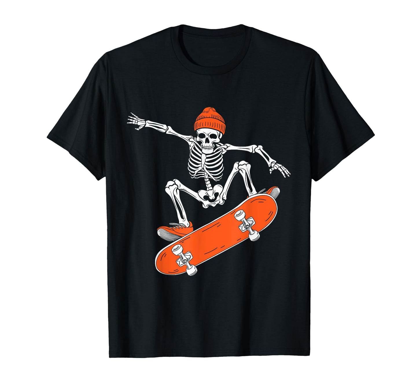 Skateboarding Skeleton Riding Skateboard Halloween Skater T-Shirt