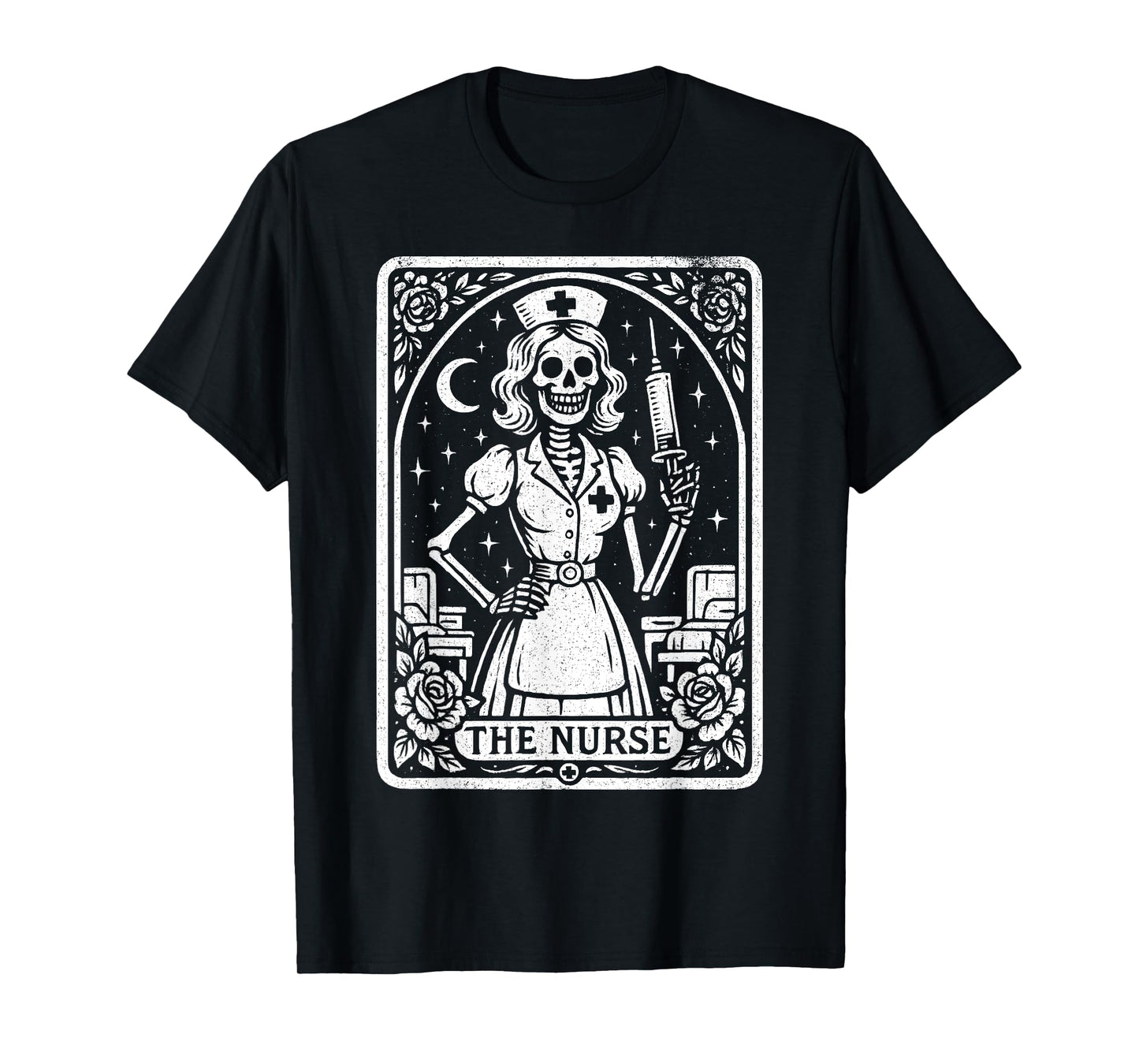 The Nurse Skeleton Tarot Card Funny Nursing RN LPN NP Nurse T-Shirt