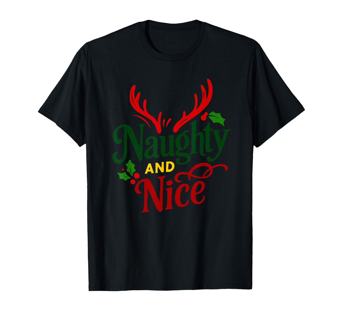 Nice Naughty Antlers and Nice Speech Costume T-Shirt