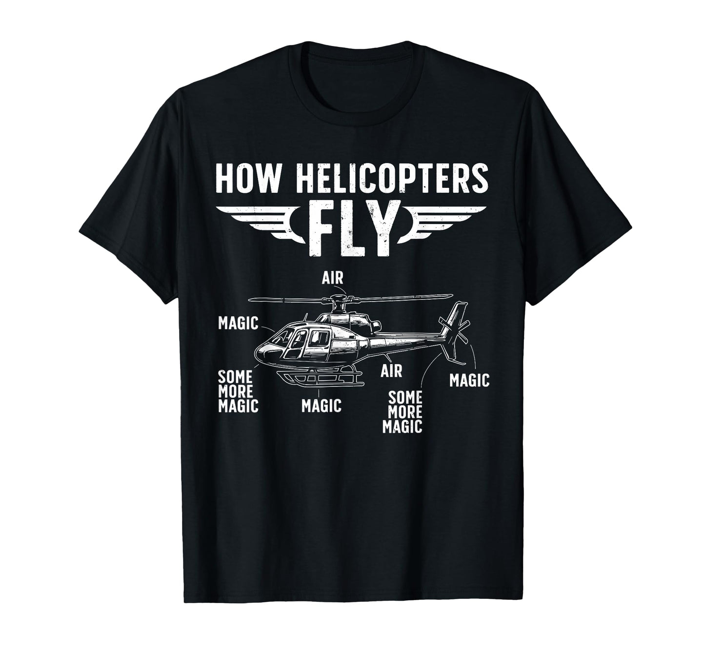 Cool Helicopter Design for Men Women Kids Helicopter Pilot T-Shirt