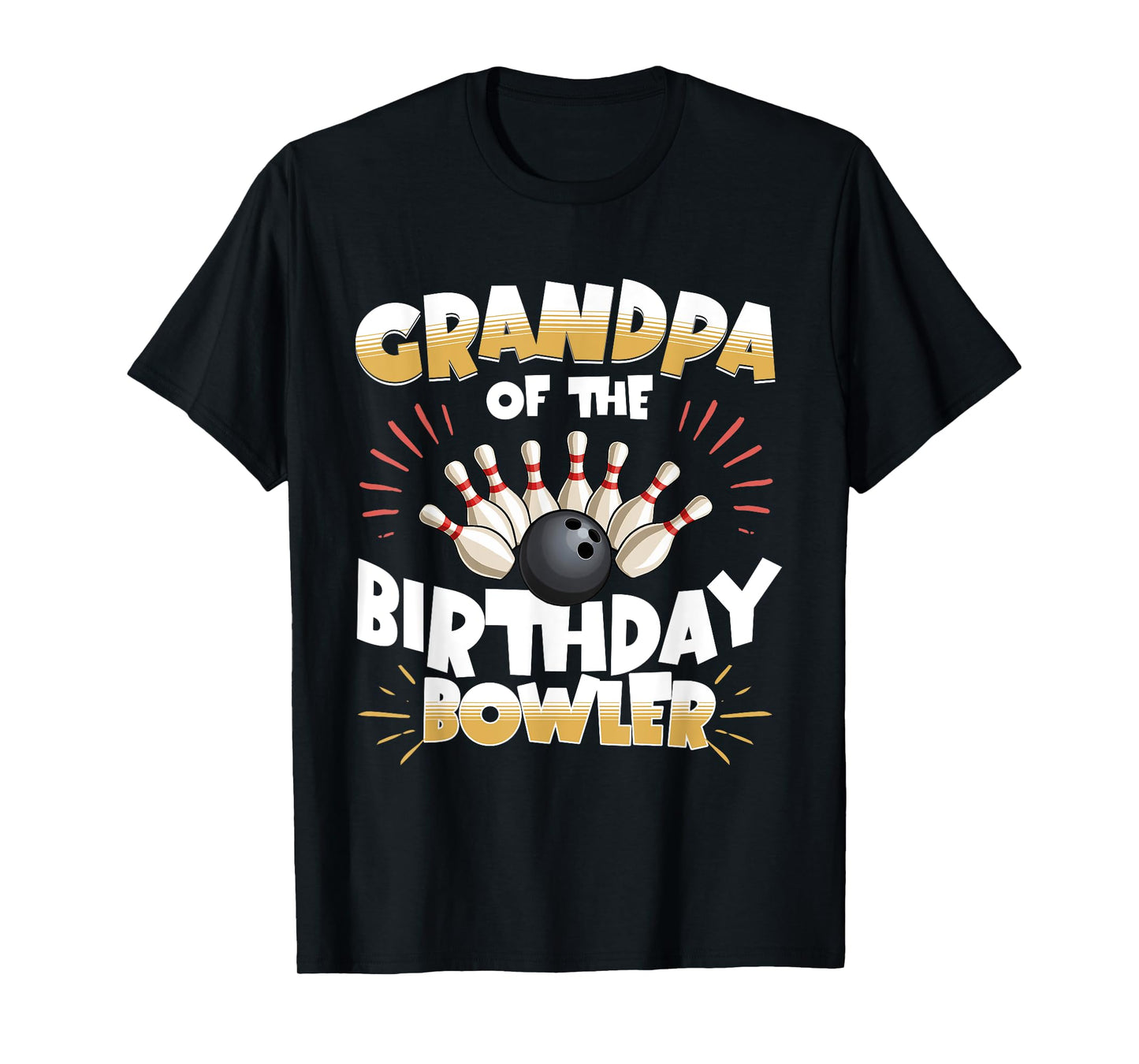 Bowling Party Kids Grandpa Of The Birthday Bowler Matching T-Shirt