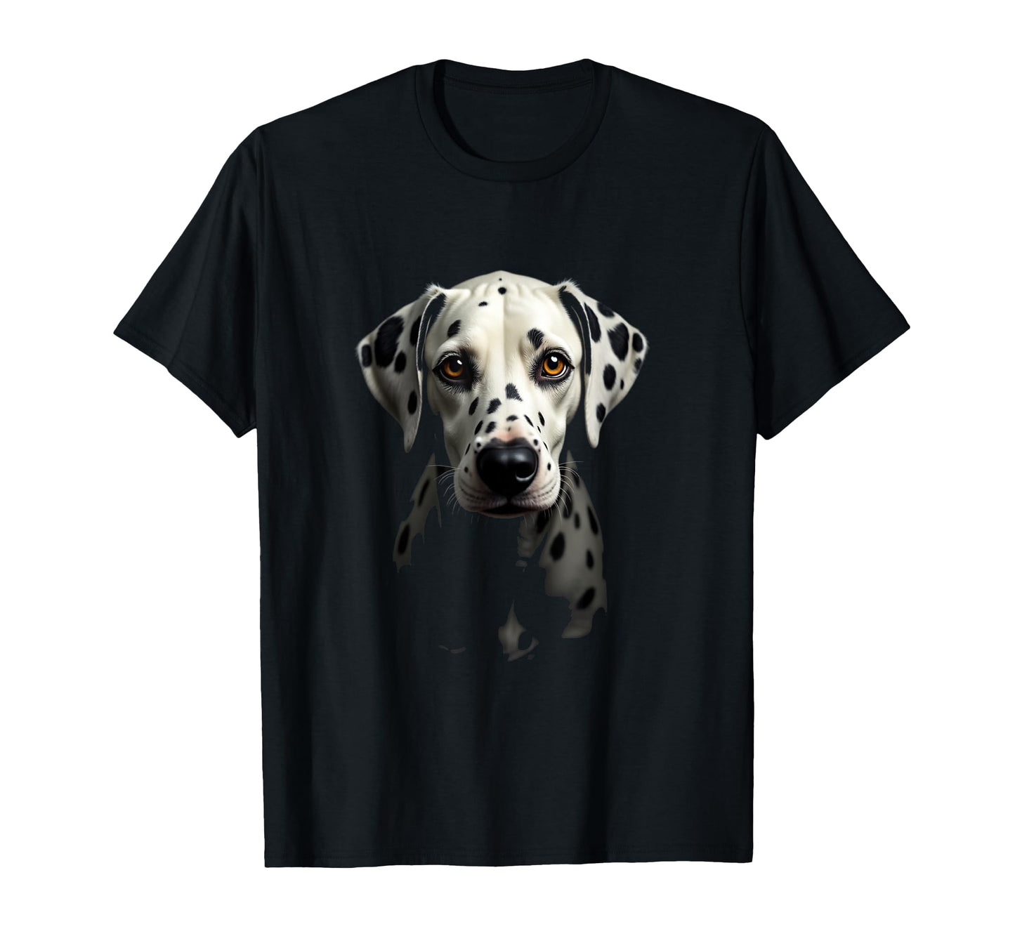 Black Dalmatian Dog Dalmatian Face T-Shirt