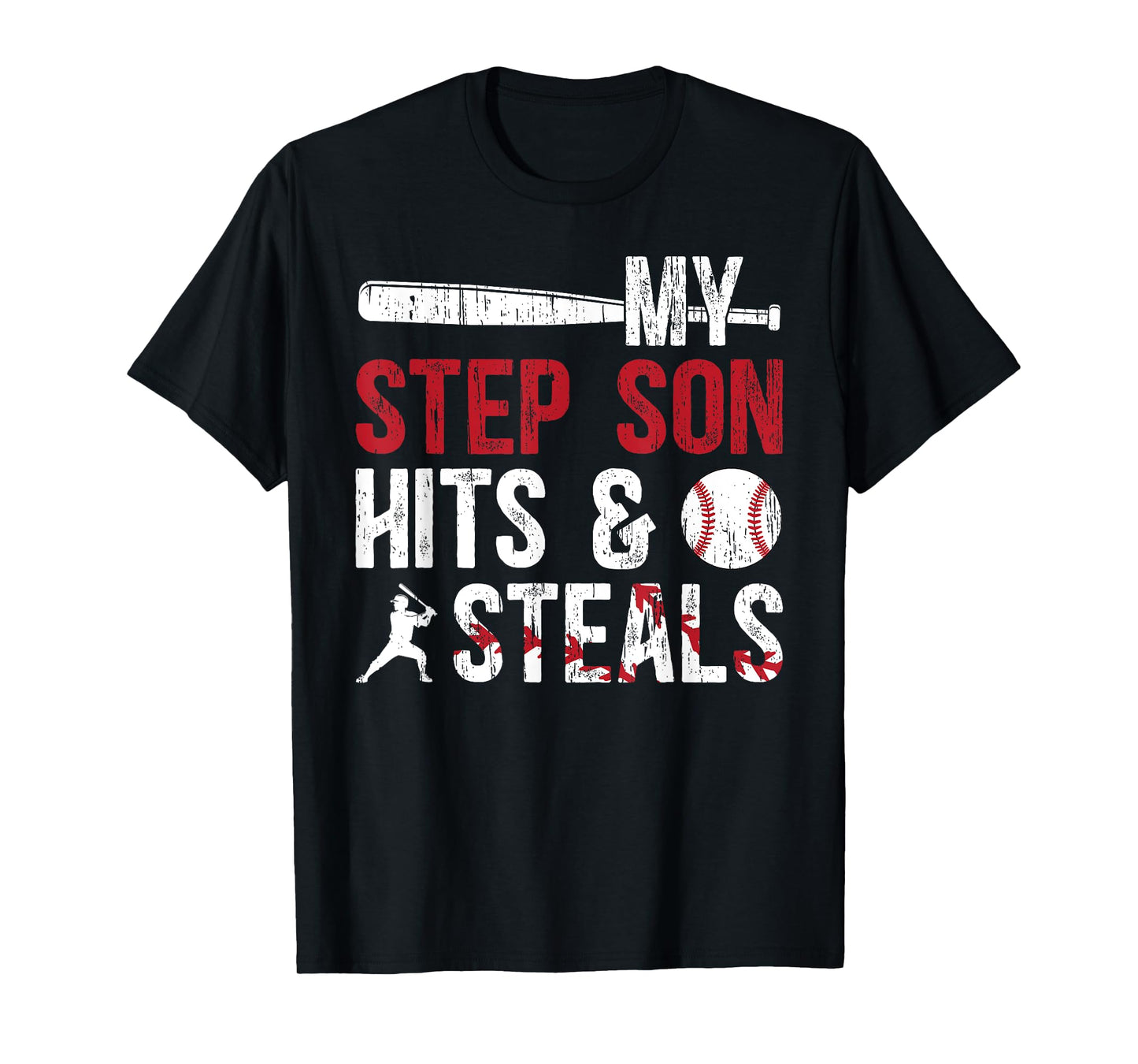My Stepson Baseball Stepdad Of A Baseball Player Stepfather T-Shirt