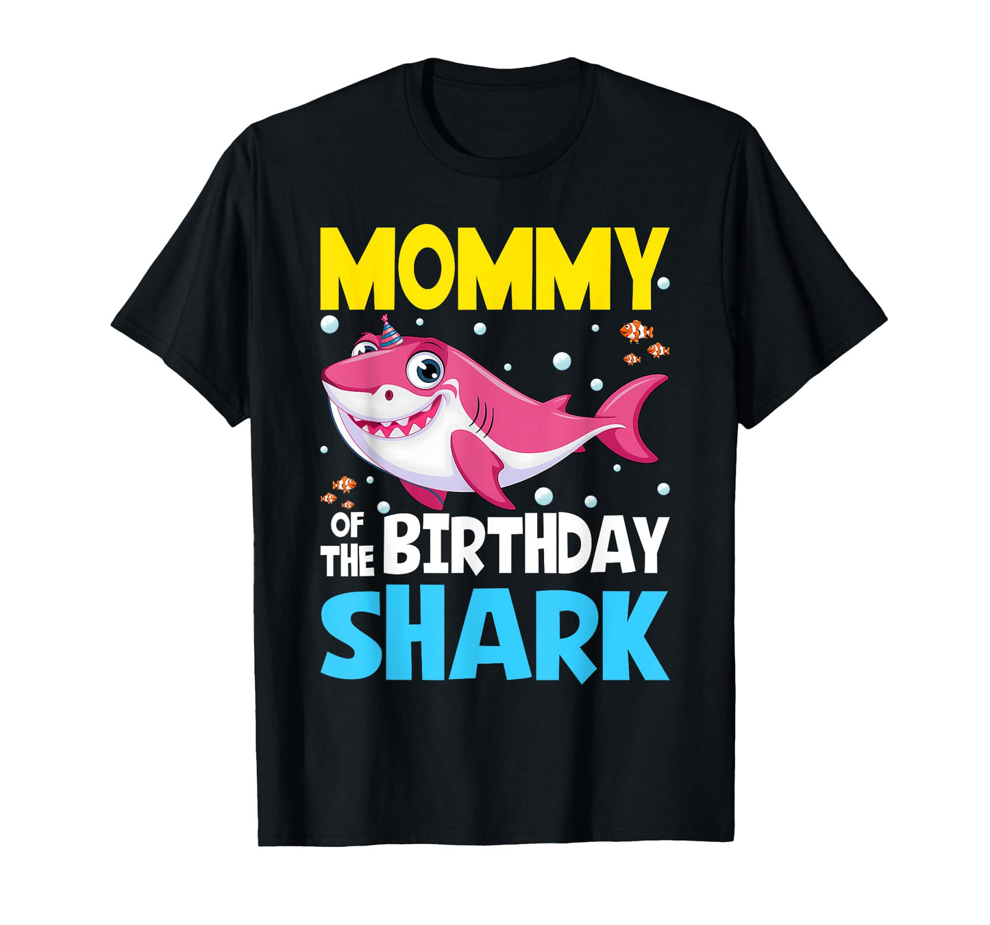 Mommy Birthday Kids Shark Mom Party Matching Family T-Shirt