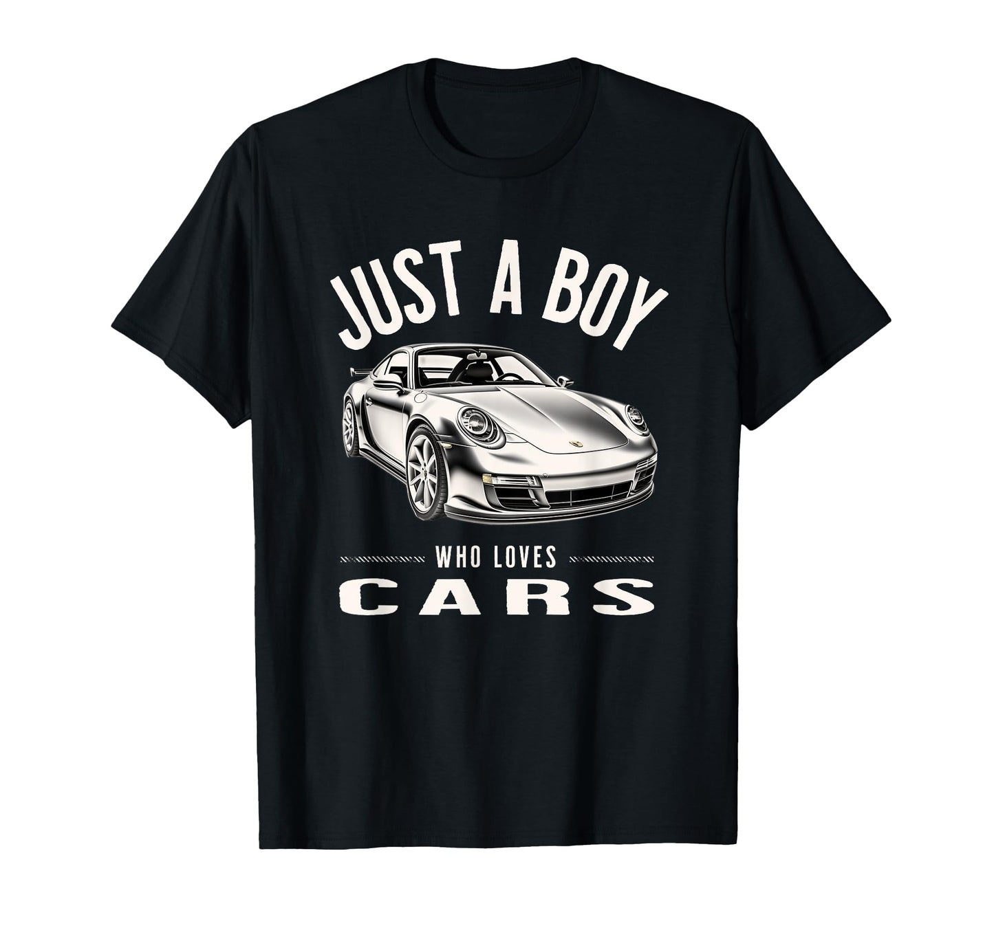 Just a Boy Who Loves Cars Supercar Sports Car T-Shirt