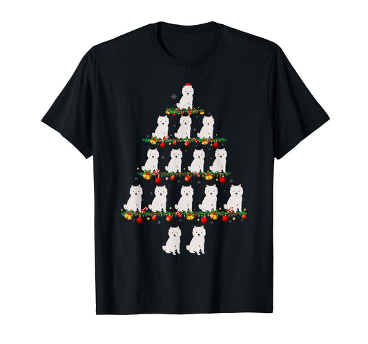 Family Pajama Sets Christmas American Eskimo Dog Xmas Tree Men Women Kids T-Shirt