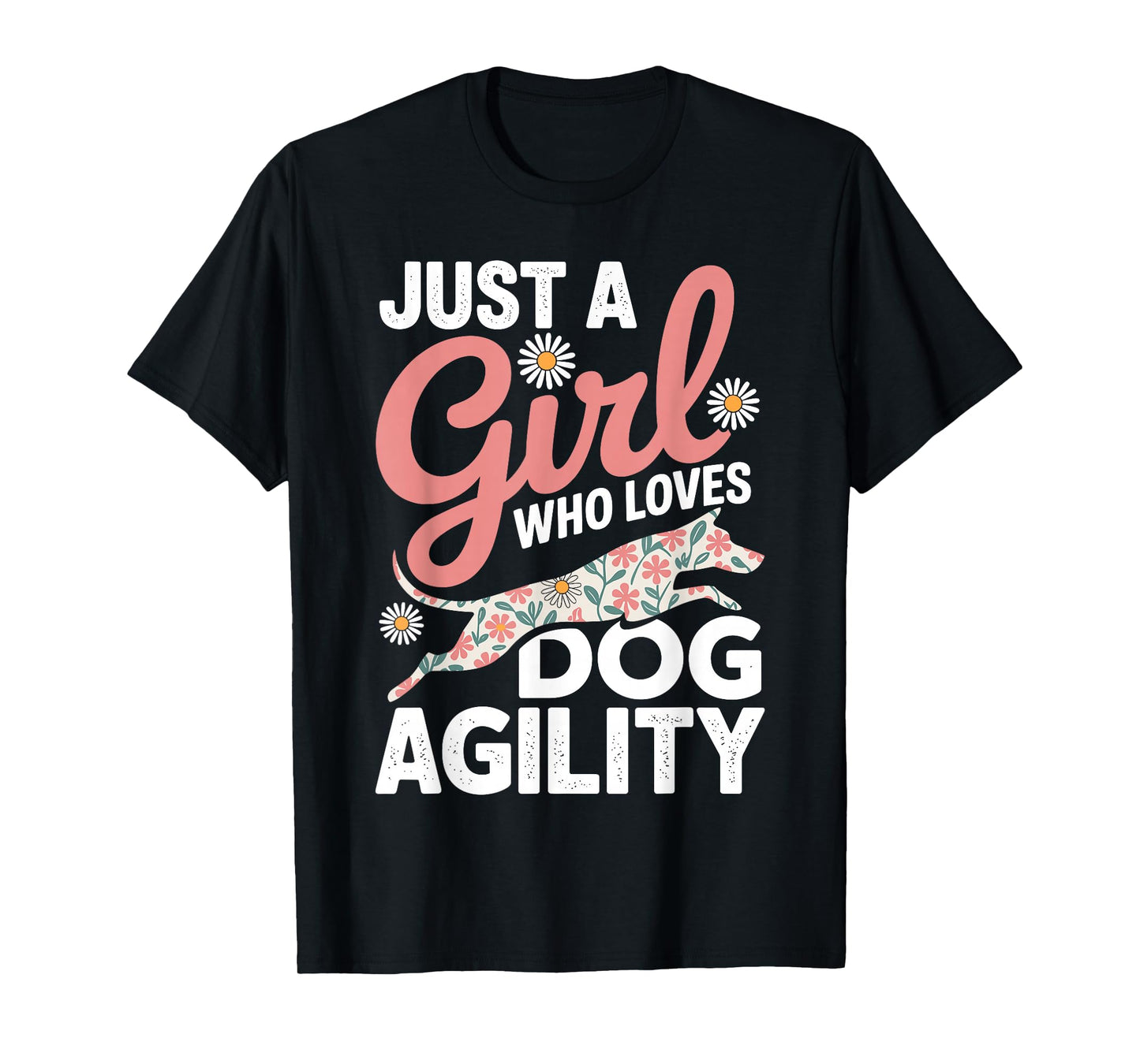 Dog Agility Art for Women Girls Dog Training Dog Agility T-Shirt