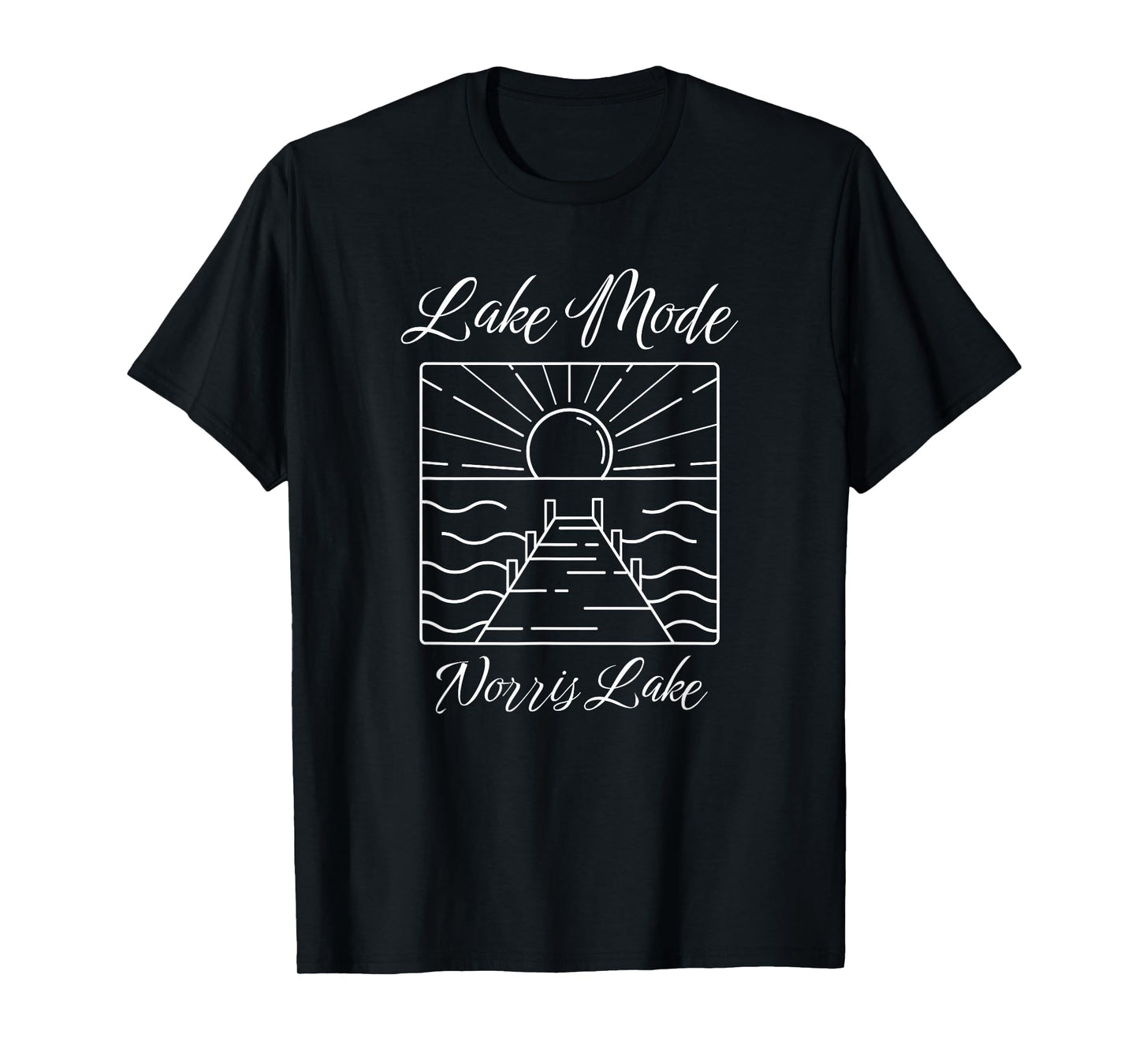 Lake Mode Norris Lake Sunset Dock Outdoors T-Shirt