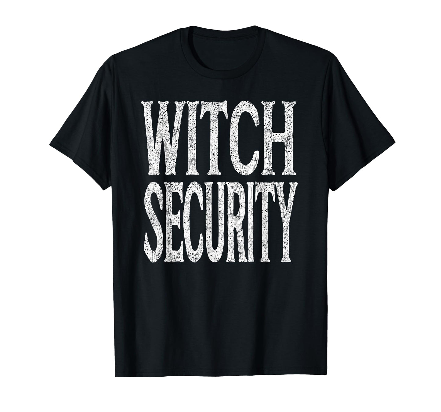 Witch Halloween Costumes Unisex-Adult Black Short Sleeve T-Shirt, Small, Witch Security