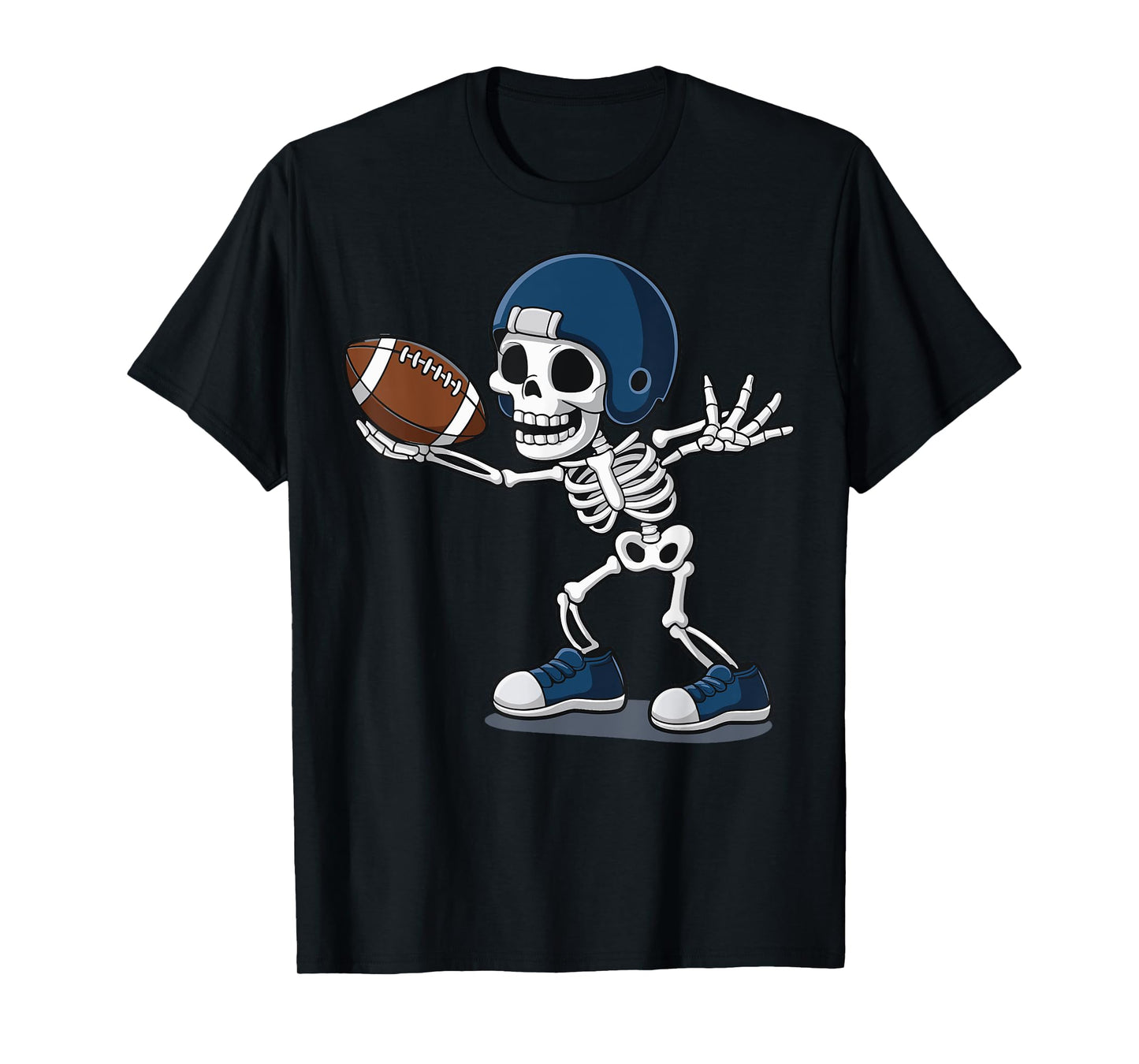Skeleton Playing Football T-Shirt