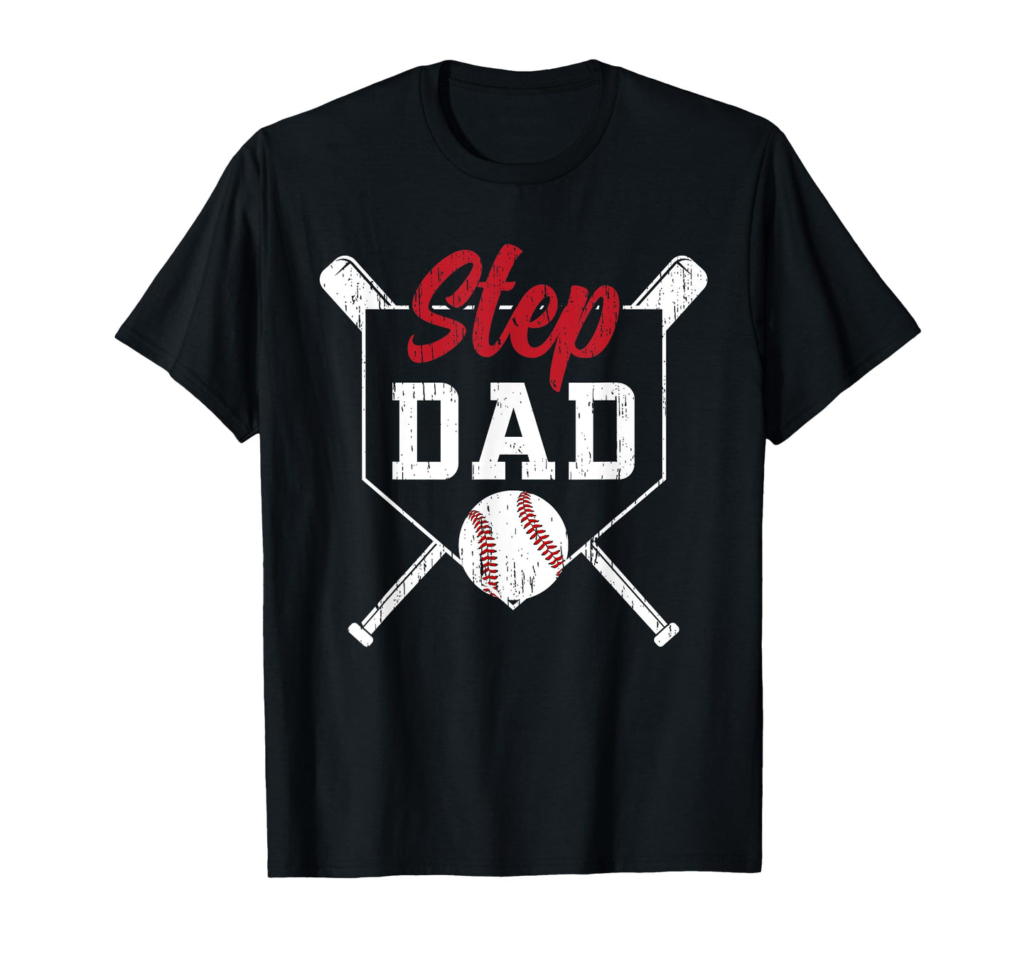 Baseball Step Dad Of A Baseball Player Stepfather T-Shirt