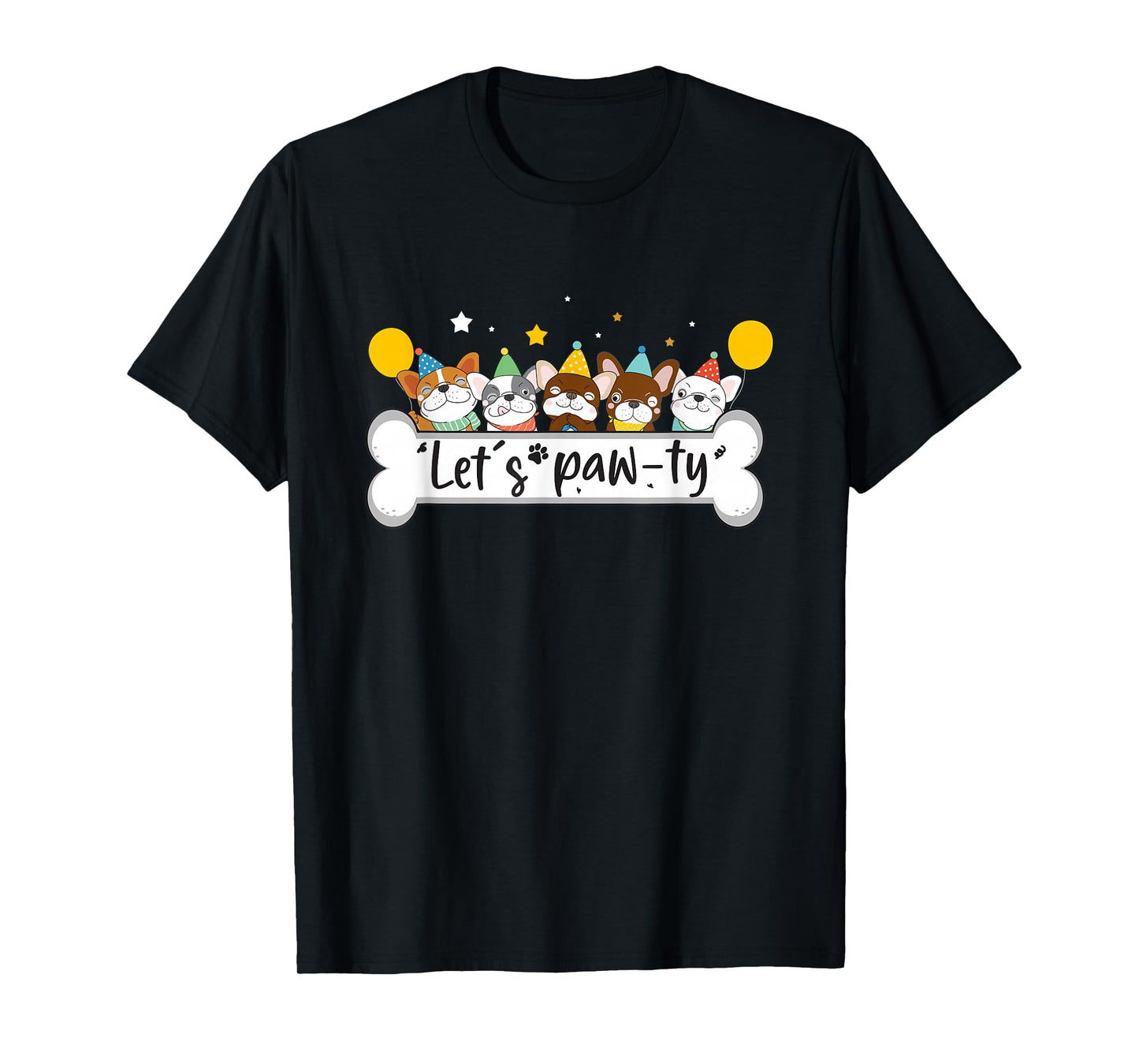 Dog Mom Birthday Dog Bday Boy Girl Let's Pawty Birthday T-Shirt