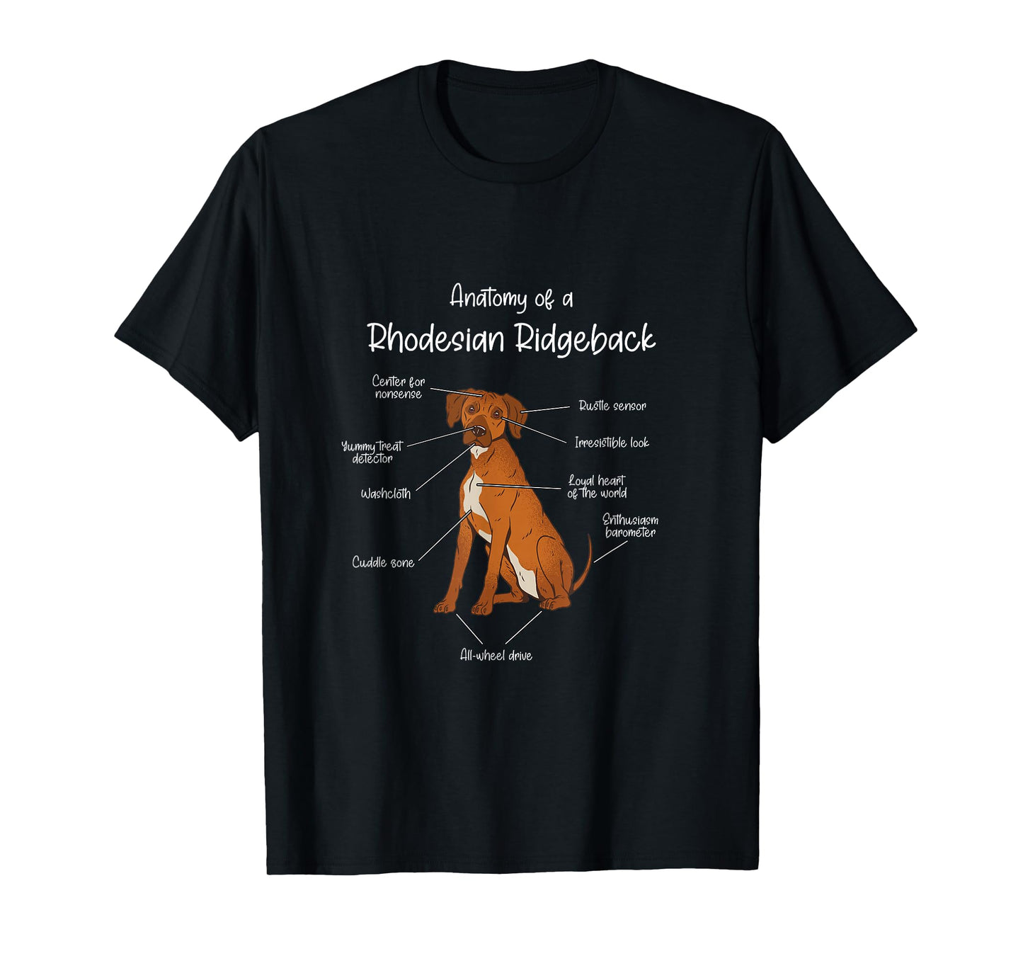 Anatomy of a Rhodesian Ridgeback | Dog Rhodesian Ridgeback T-Shirt