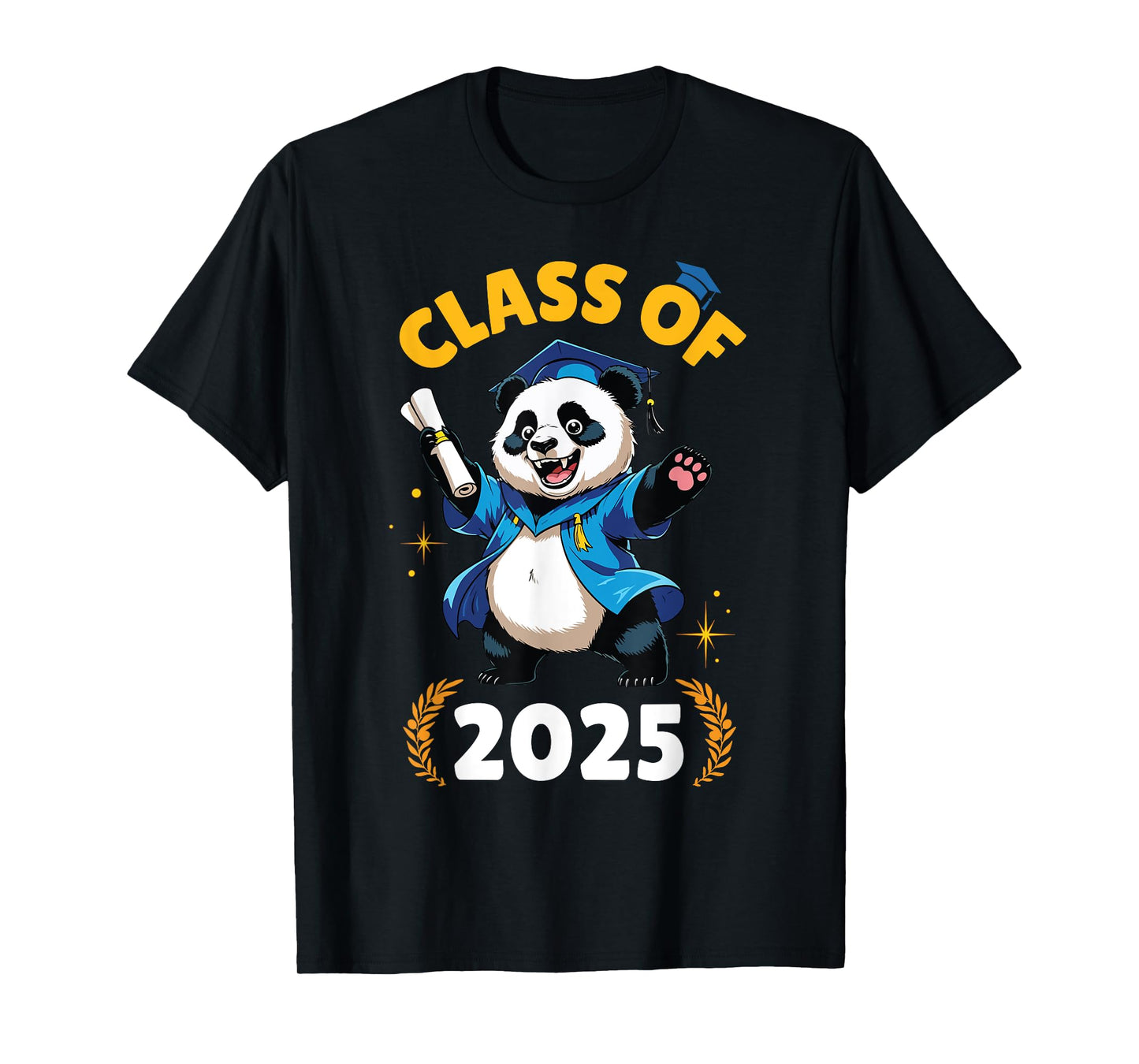 Panda Senior Class Of 2025 Graduation Day School College T-Shirt