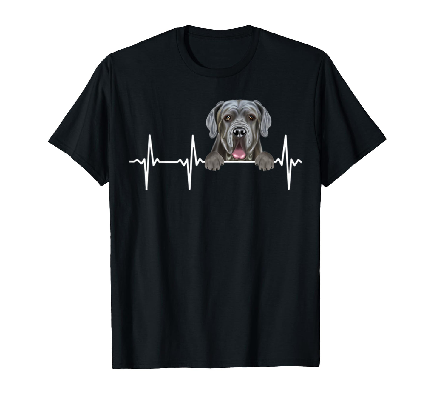 Funny Dog Heartbeat For Neapolitan Mastiff Lovers T-Shirt