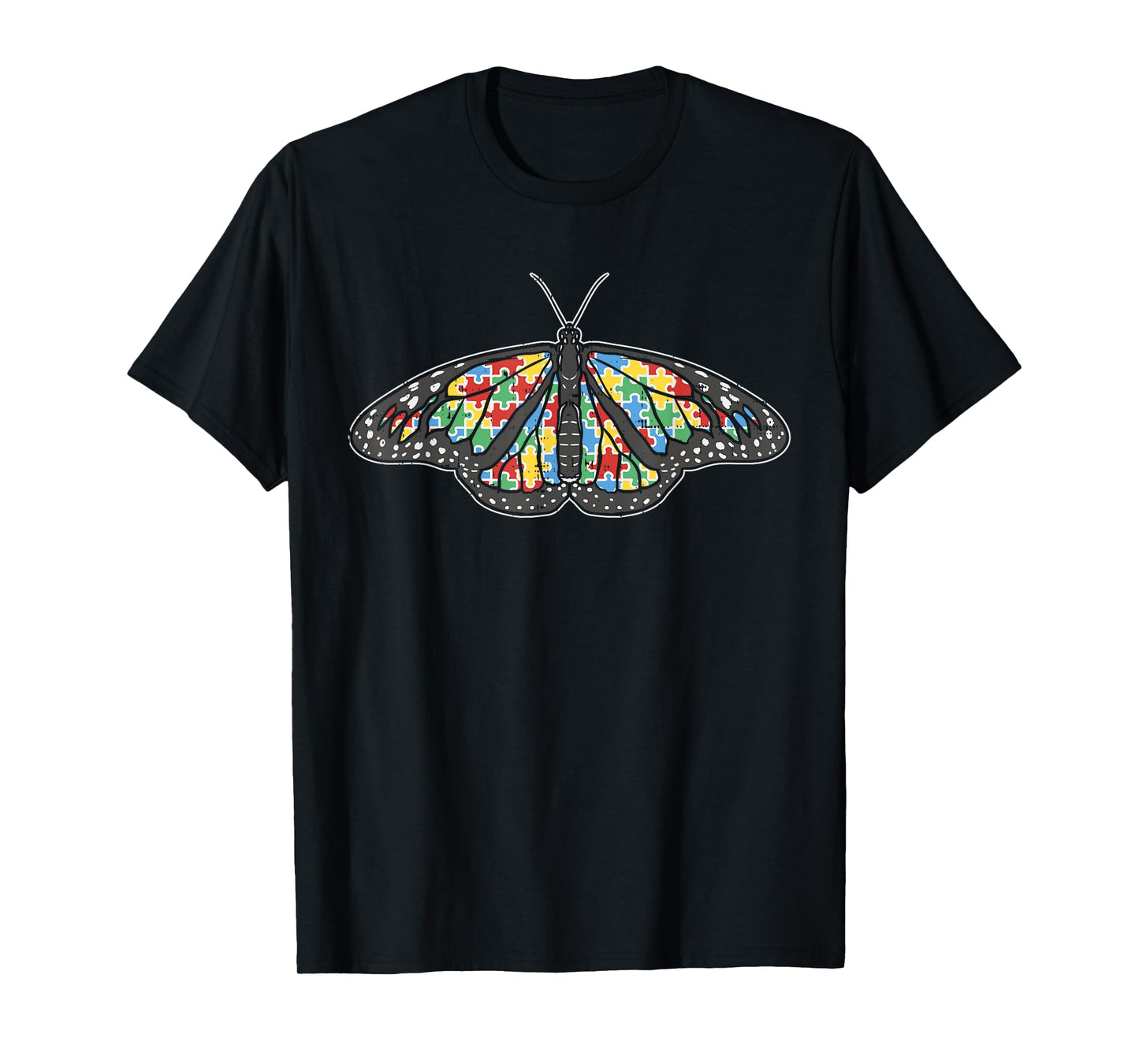 Monarch Butterfly Puzzle Shirt Autism Awareness Support Gift T-Shirt