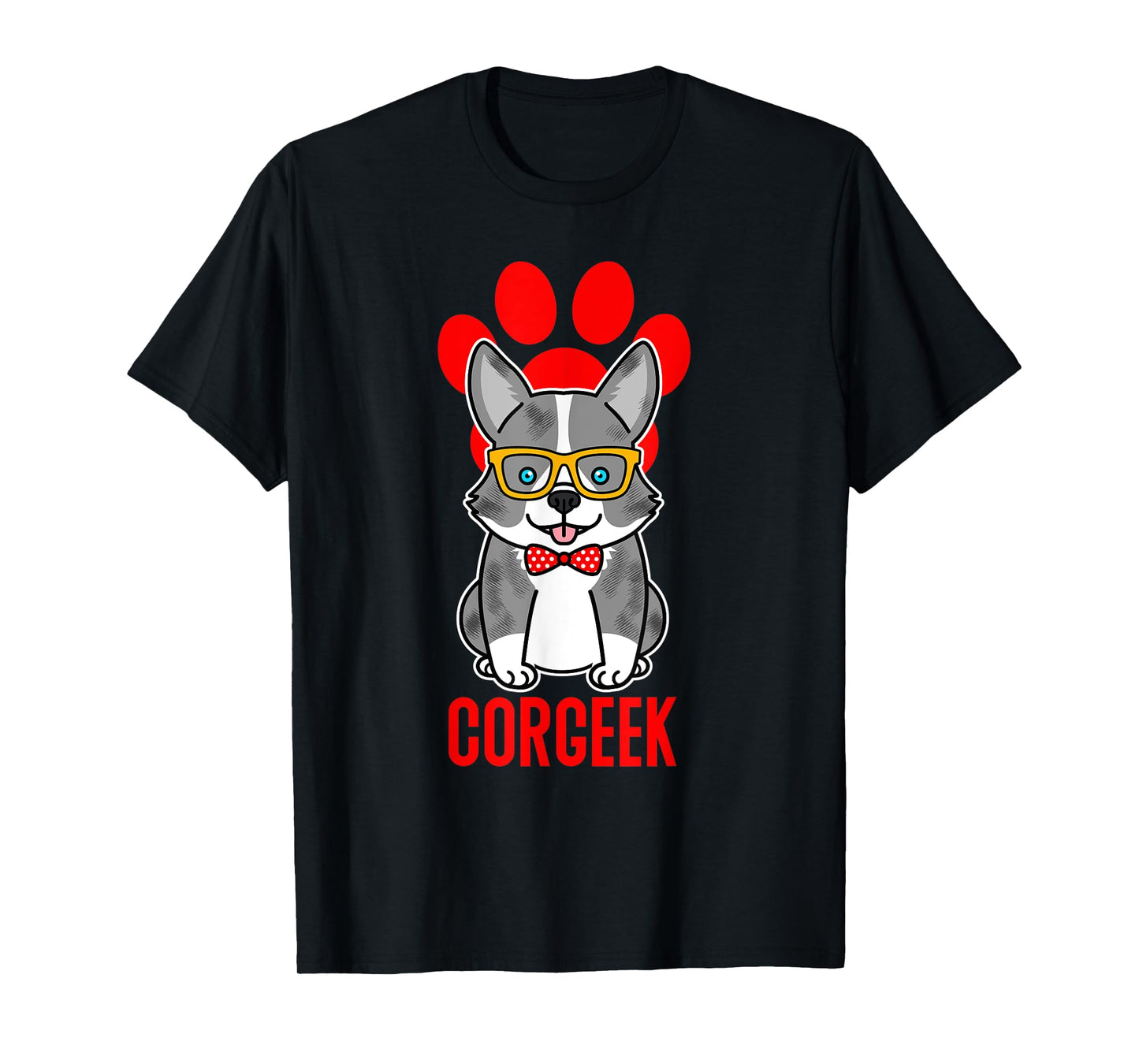 Funny Blue Merle Corgi Corgeek Graphic T-Shirt