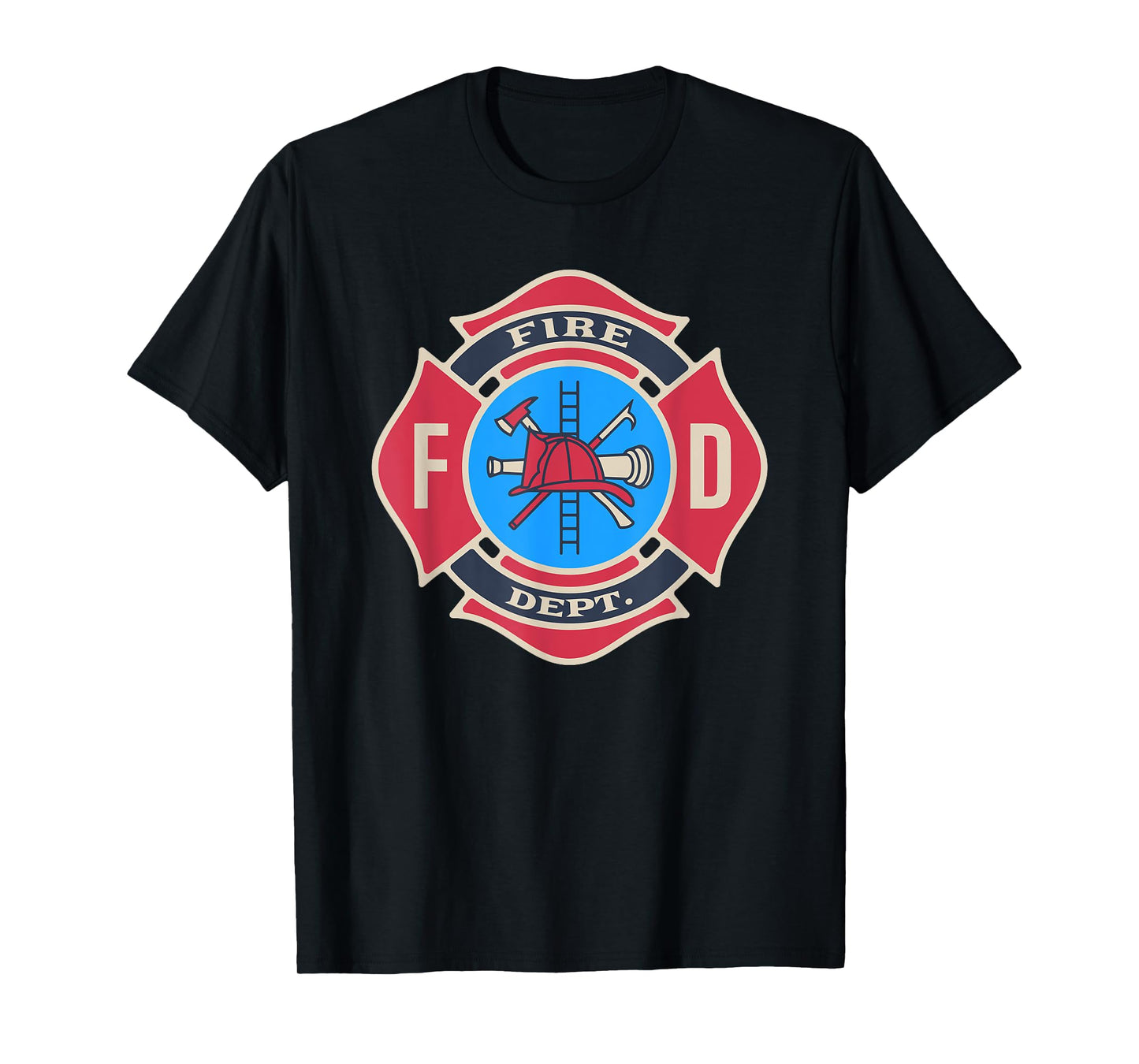Fire Department Logo Uniform Fireman Firefighter Costume T-Shirt