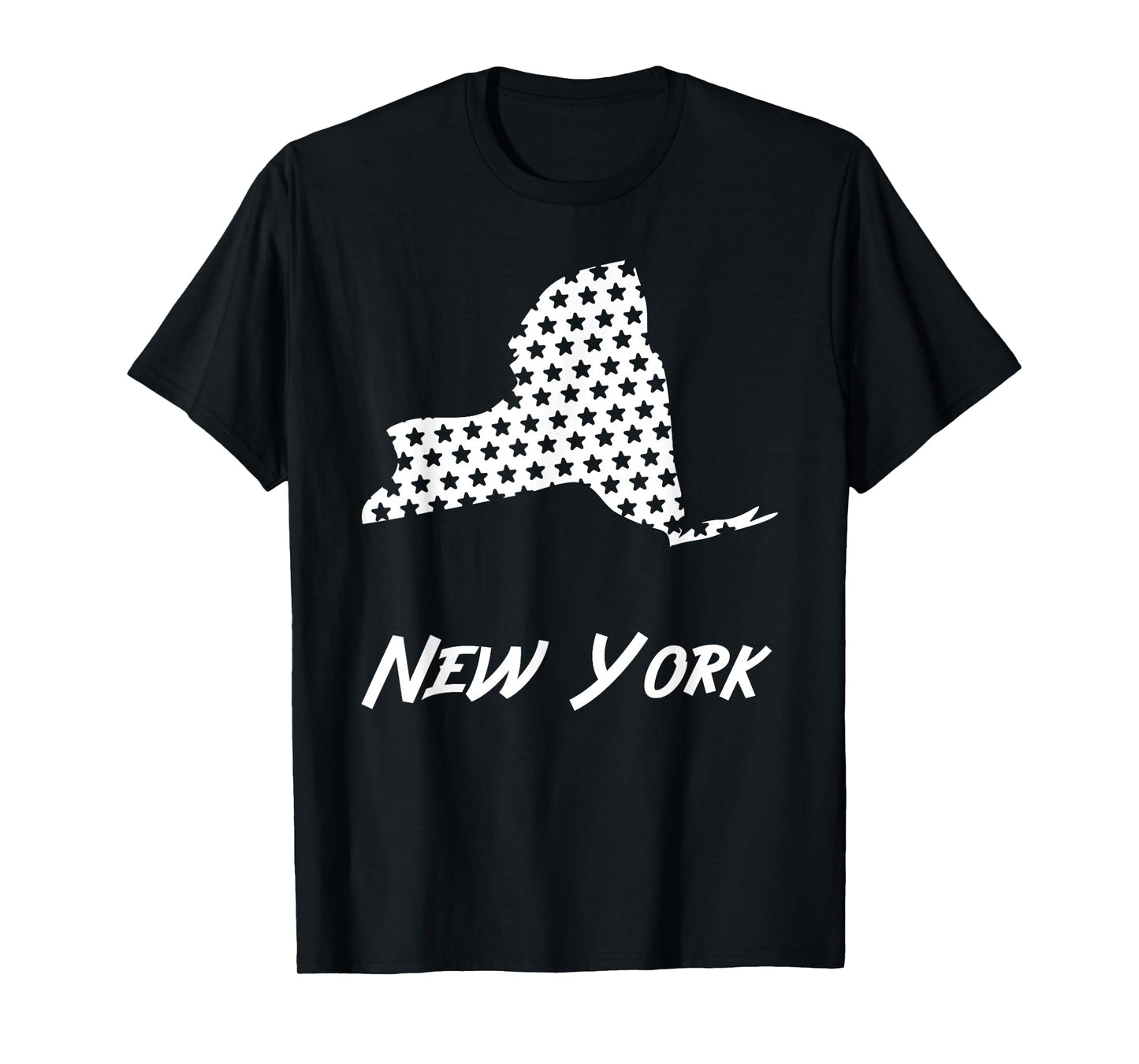 New York USA State Outline Stars Vintage Retro Design T-Shirt