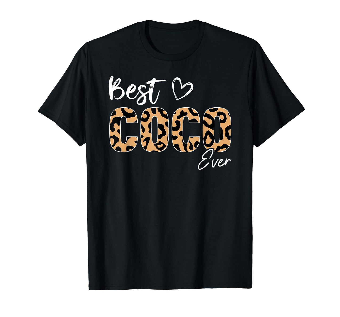 Coco Leopard Print Grandma Best Coco Ever T-Shirt