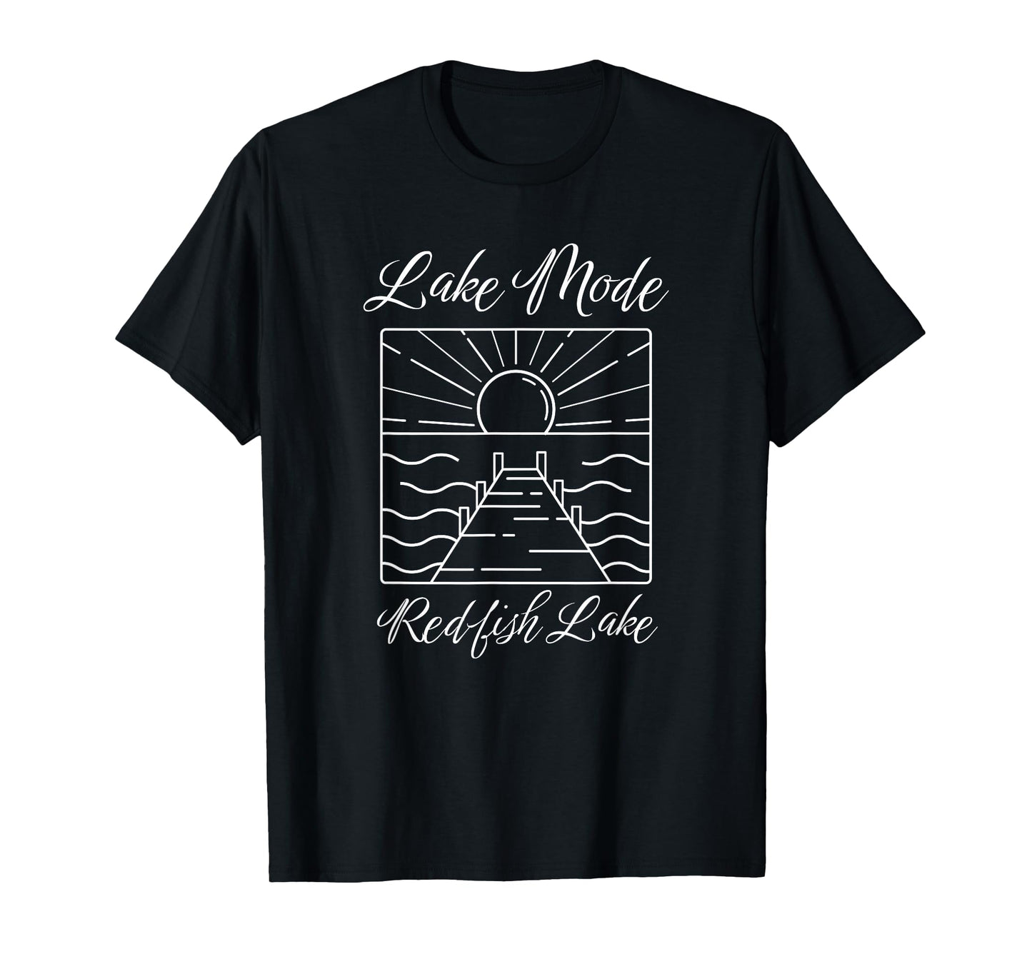Lake Mode Redfish Lake Sunset Dock Outdoors T-Shirt
