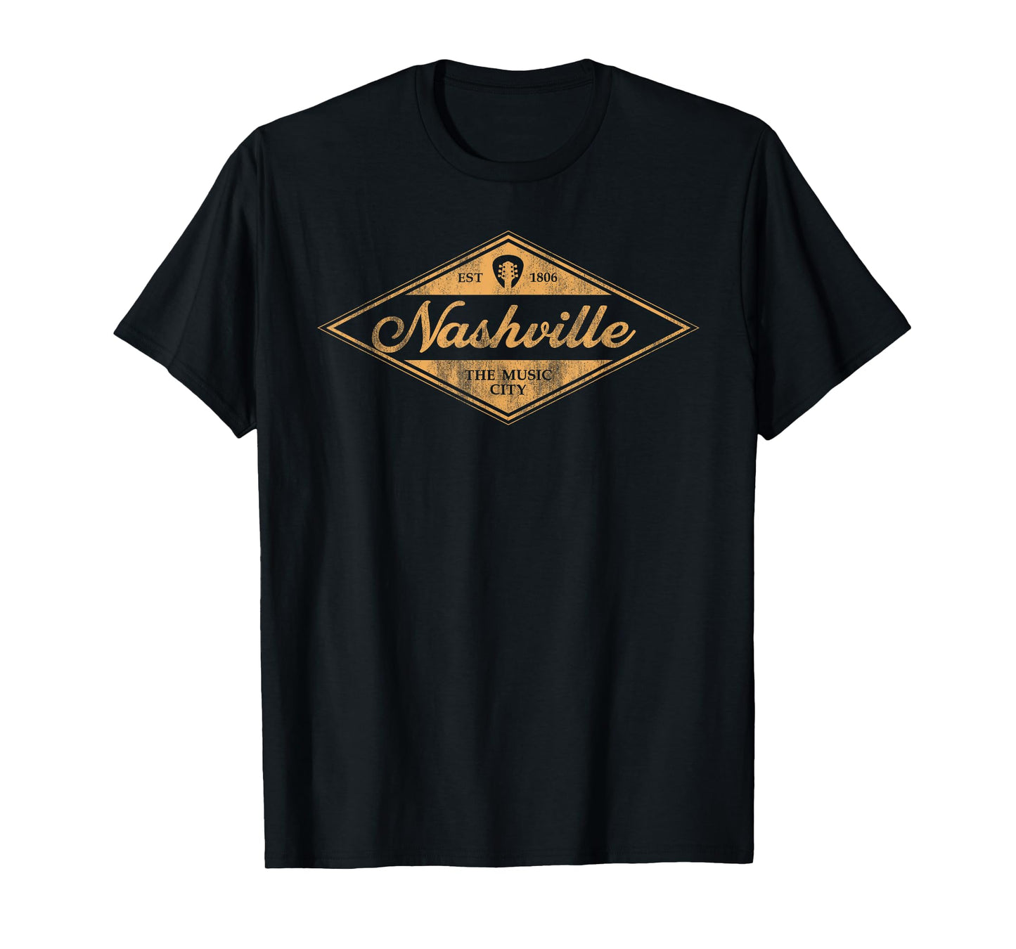 Retro Nashville Tennessee Music City Vintage Guitar Souvenir T-Shirt