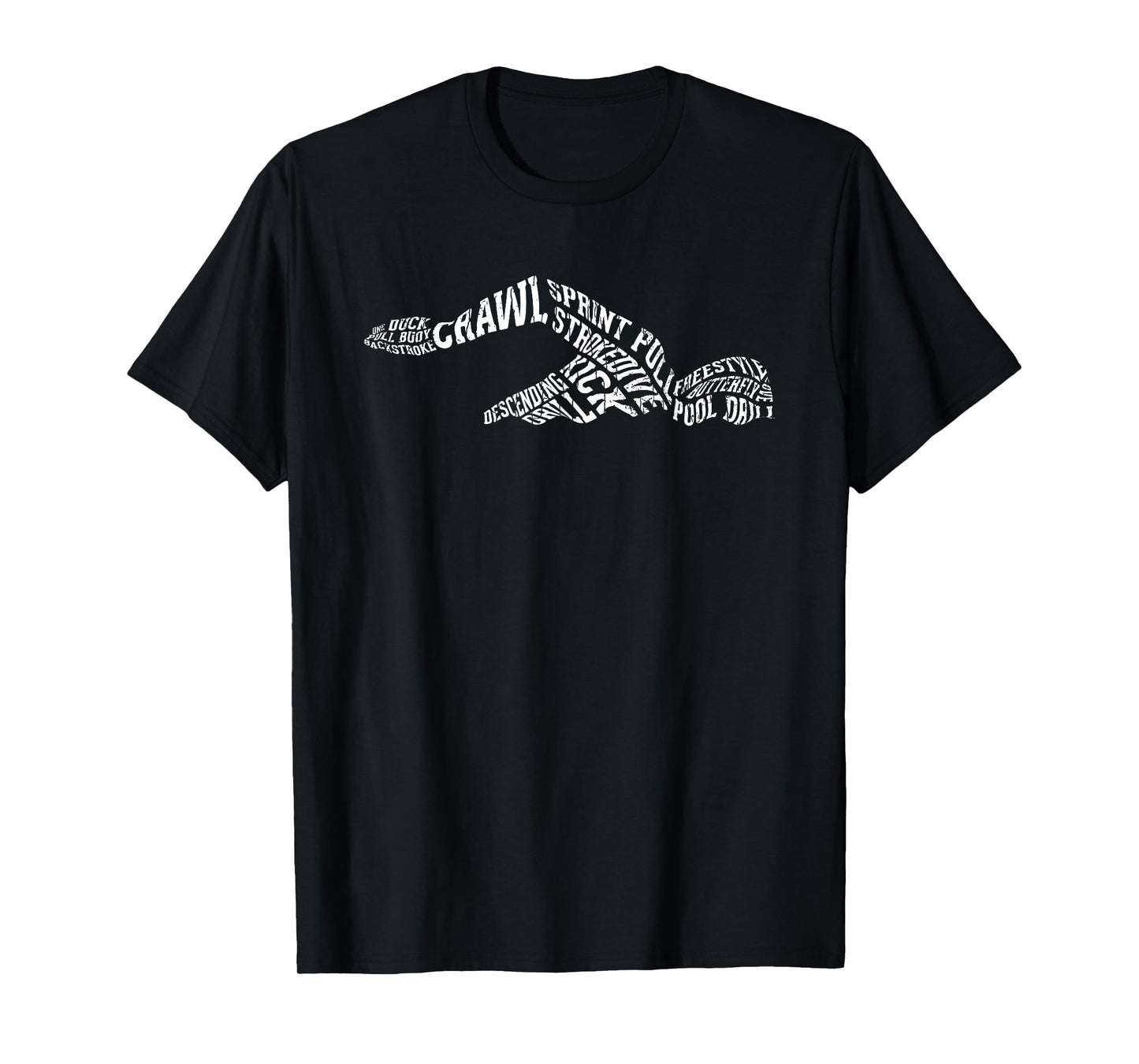 Swimmer Typography Funny Swim Swimming Coach Player Graphic T-Shirt