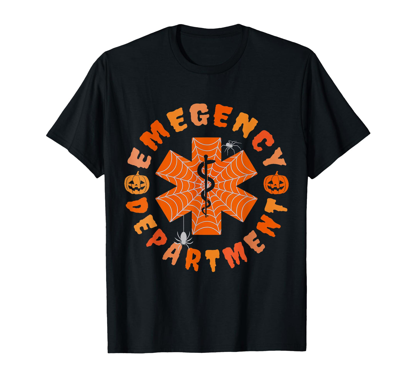 Spooky Nurse Emergency Department Emergency Room Halloween T-Shirt