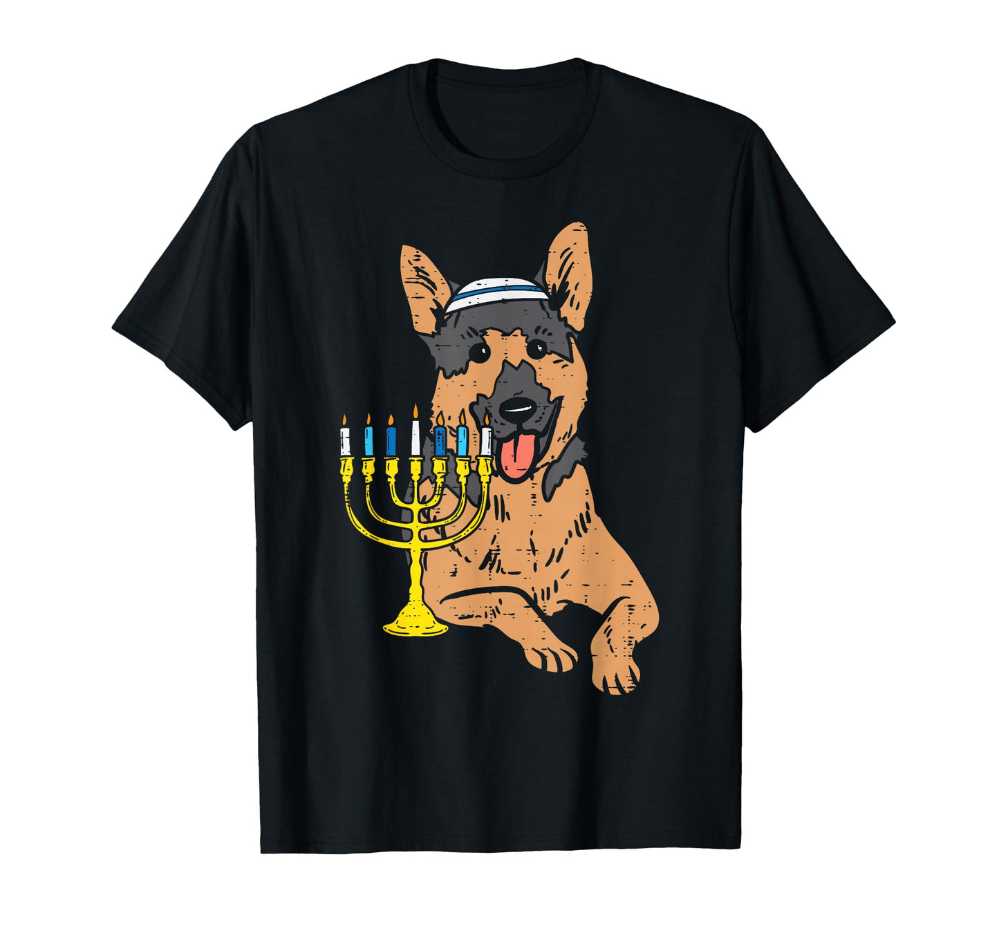 Jewish German Shepherd Dog Hanukkah Pajamas Chanukah PJs T-Shirt