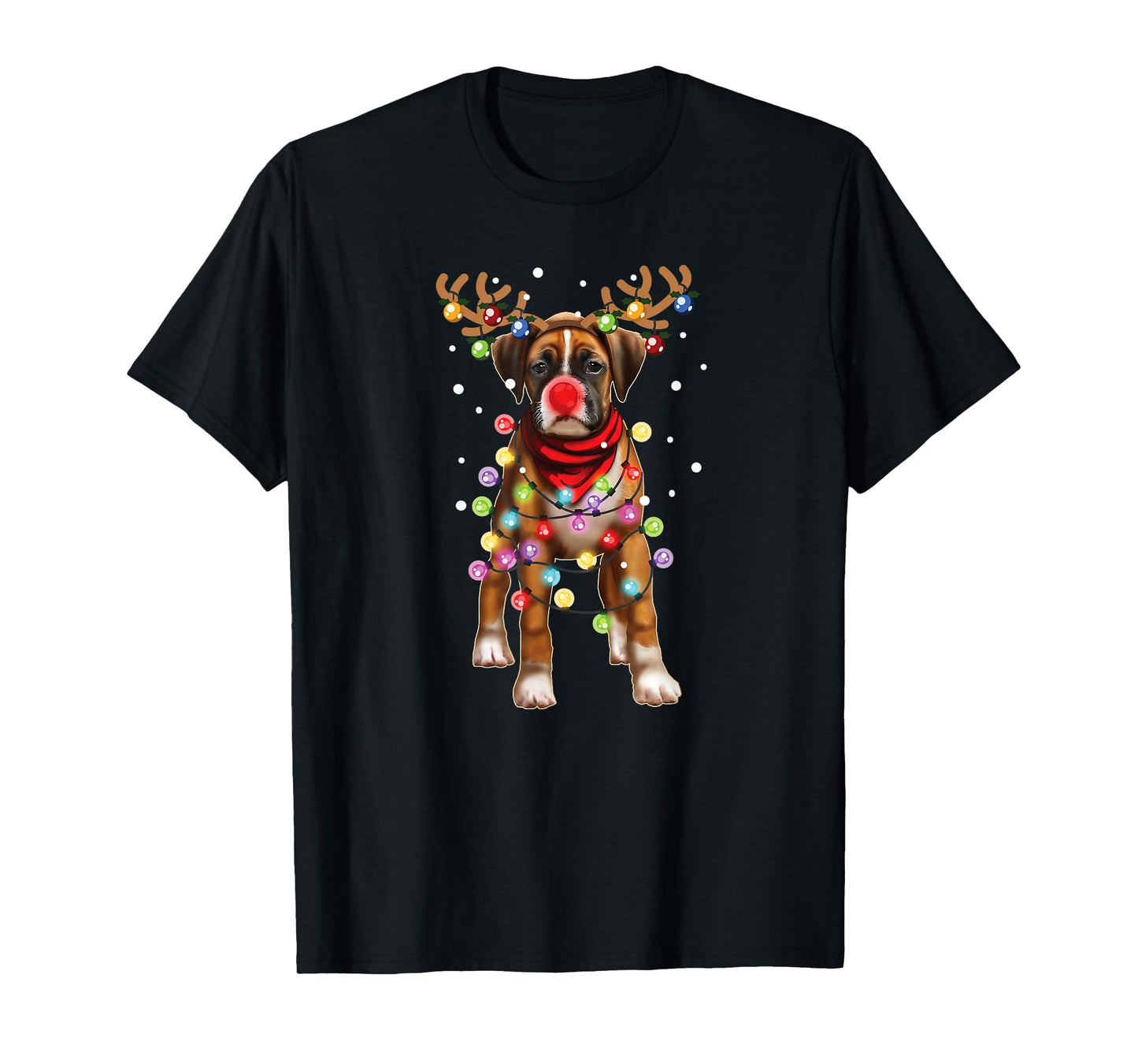 Christmas Dog, Boxer, Dog Lover, Men Women Kids, Dogs, Xmas T-Shirt