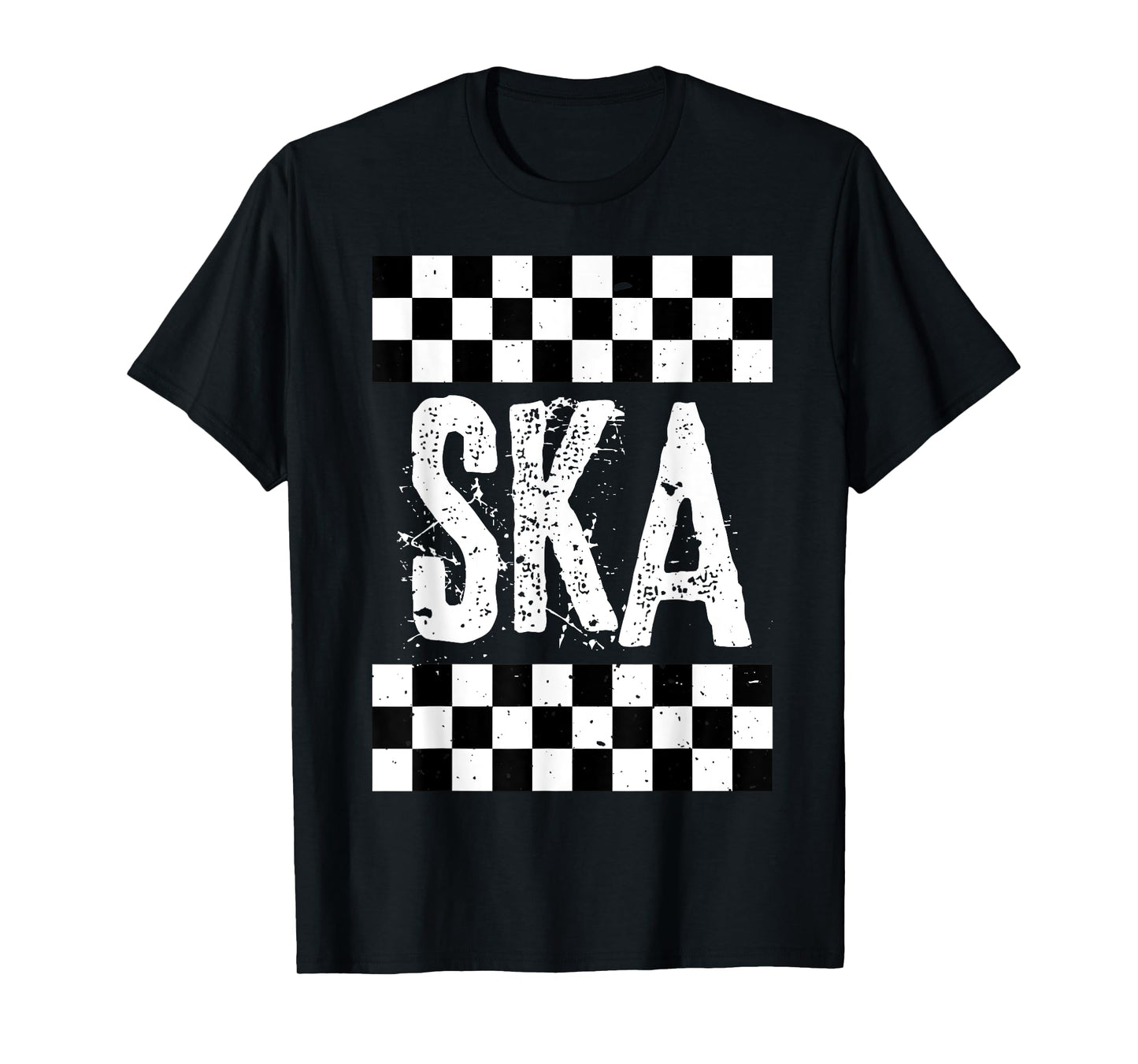 Ska Music T Shirt For Life Reggae Checkerboard Image Shirt T-Shirt