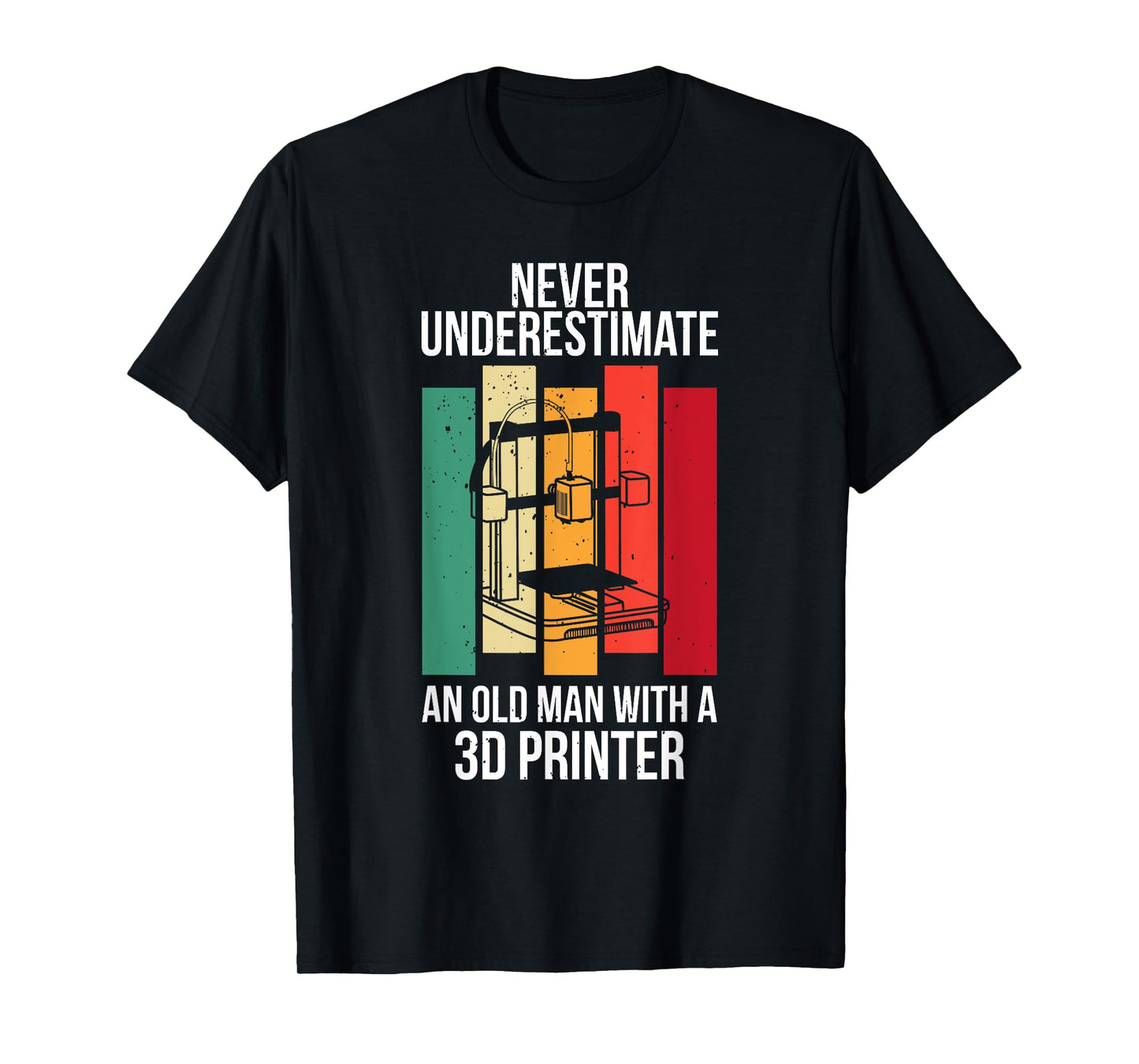 Funny Grandpa 3D Printer Filament Printing Machine Lover Gag T-Shirt