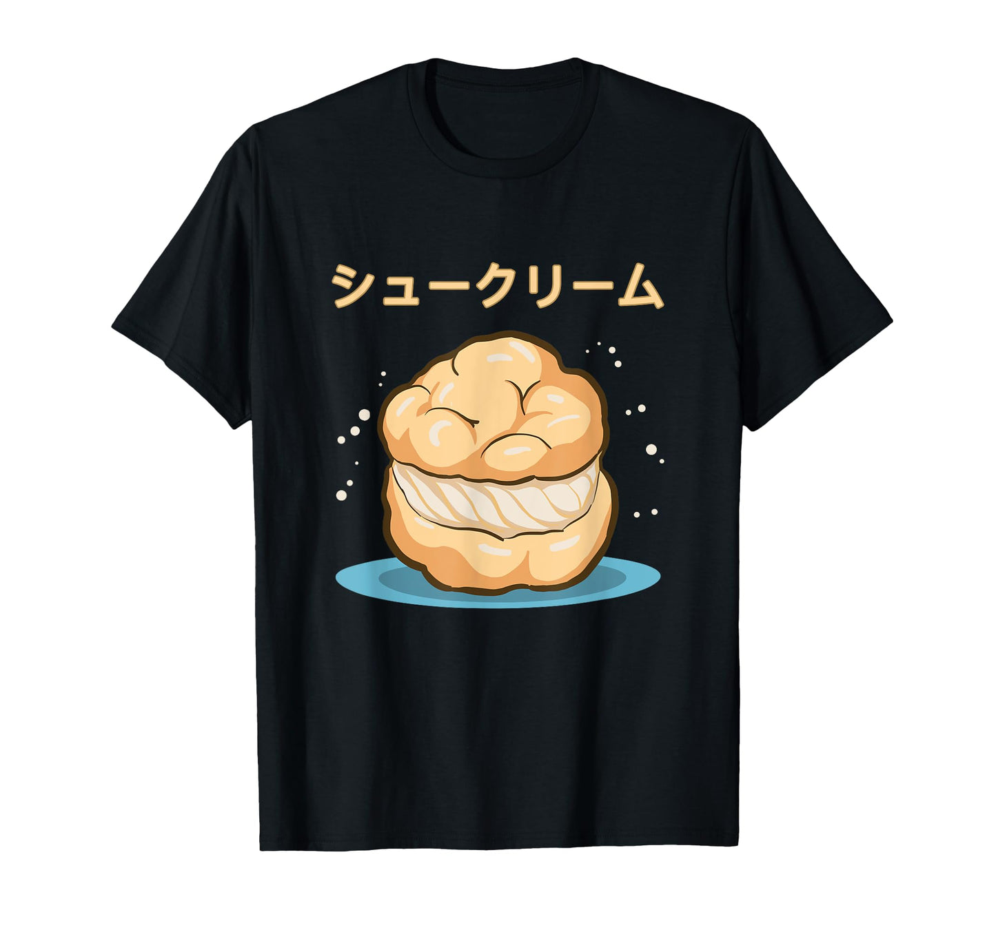 Cartoon Cream Puff Sweet Cup Cake Japanese Retro 90s Anime T-Shirt