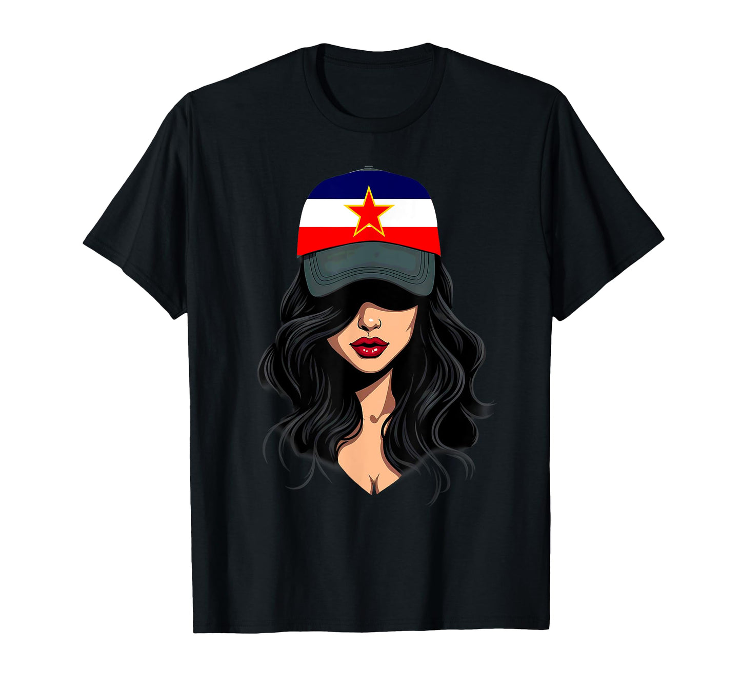 Patriotic Yugoslav Girl Yugoslavia Flag T-Shirt