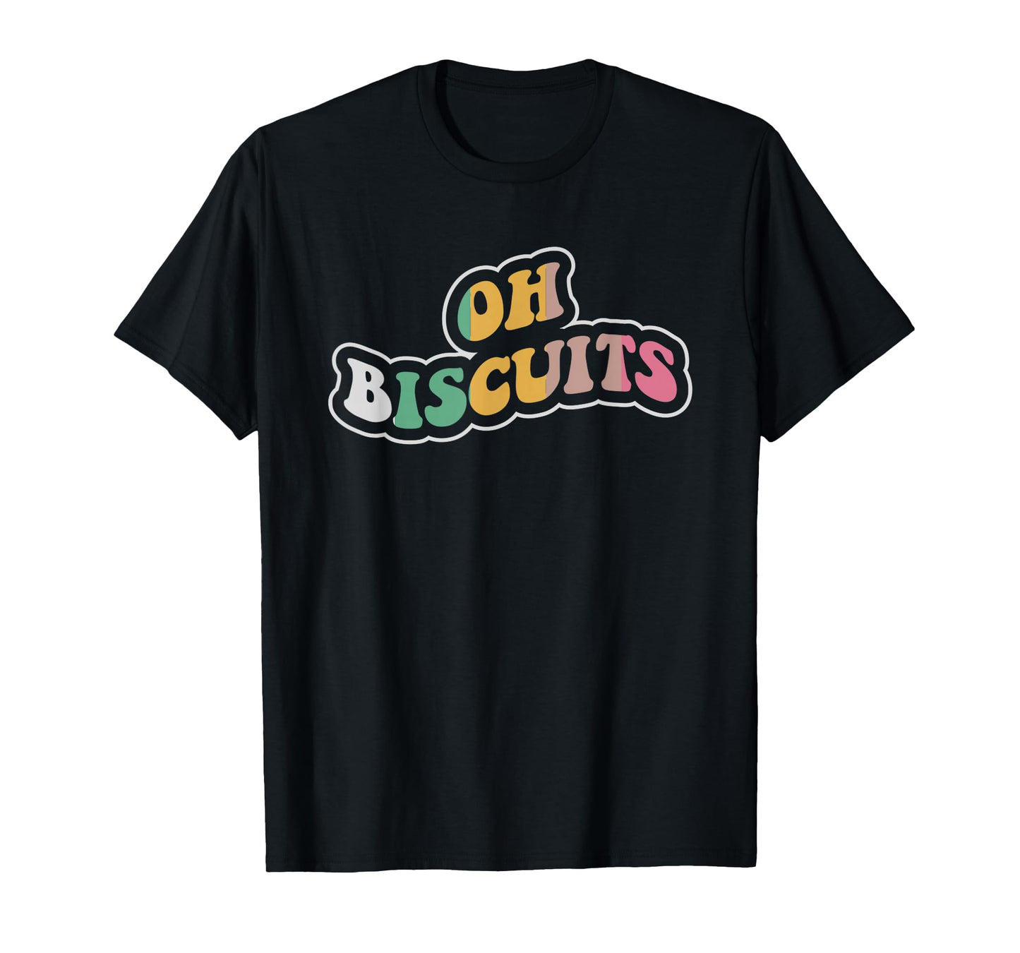 Oh Biscuits Funny Retro Phrase Design T-Shirt