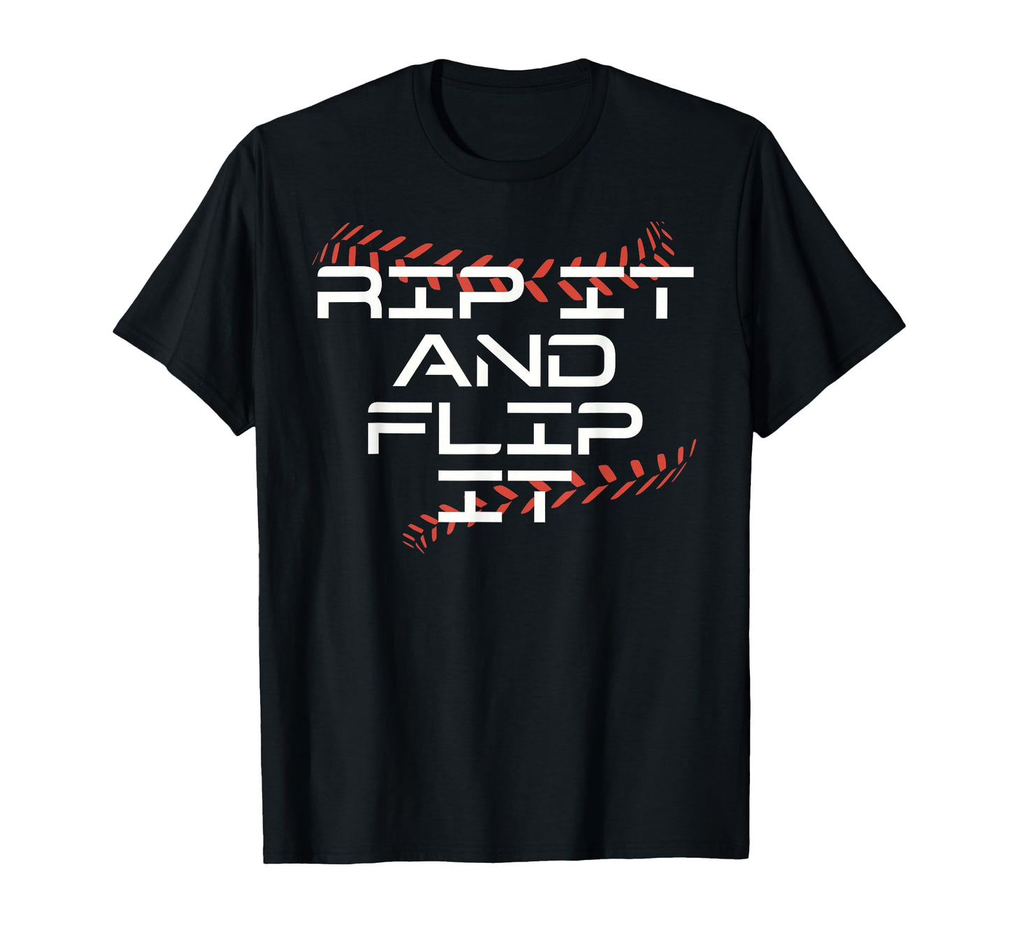 Funny Baseball Home Run Rip It and Flip T-Shirt