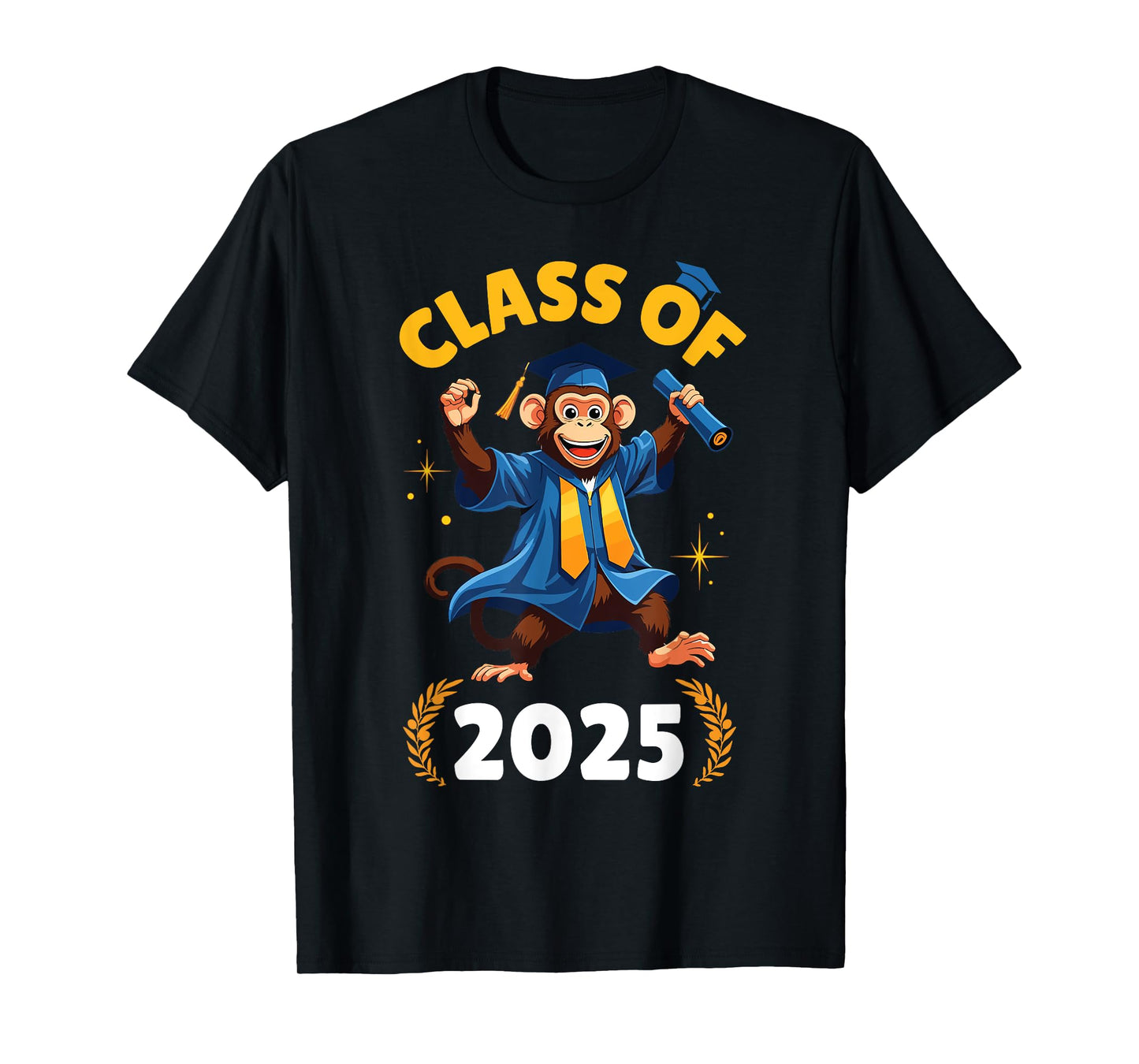 Monkey Senior Class Of 2025 Graduation Day School College T-Shirt