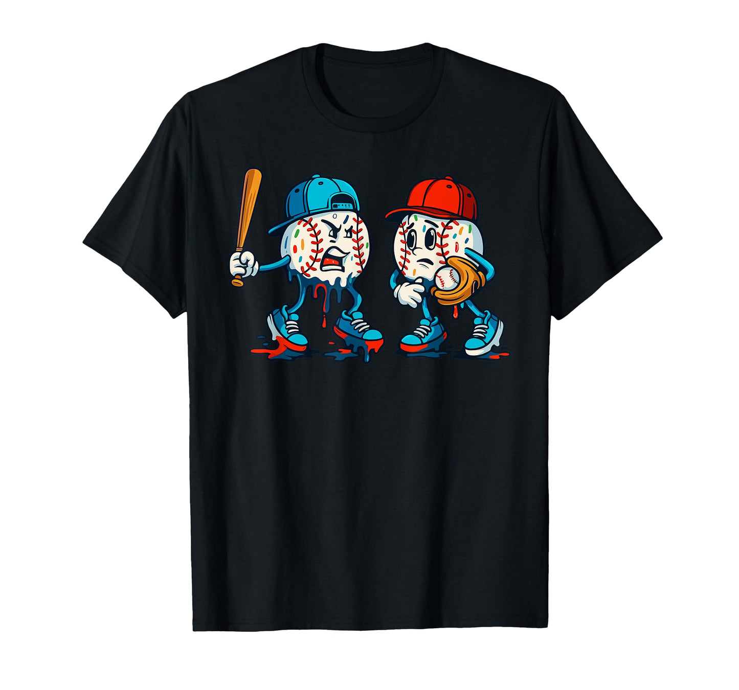 Ice Cream Drip Baseball Spots Baseball Drip T-Shirt
