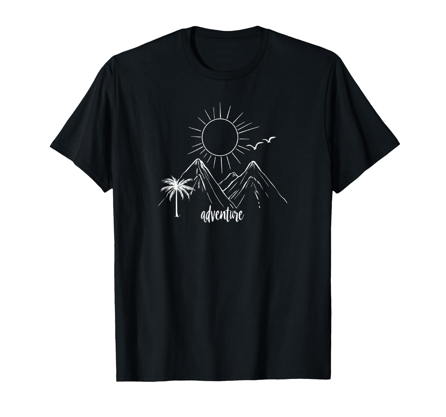 Adventure Sunrise Mountains Hiking Camping Camper Outdoors T-Shirt
