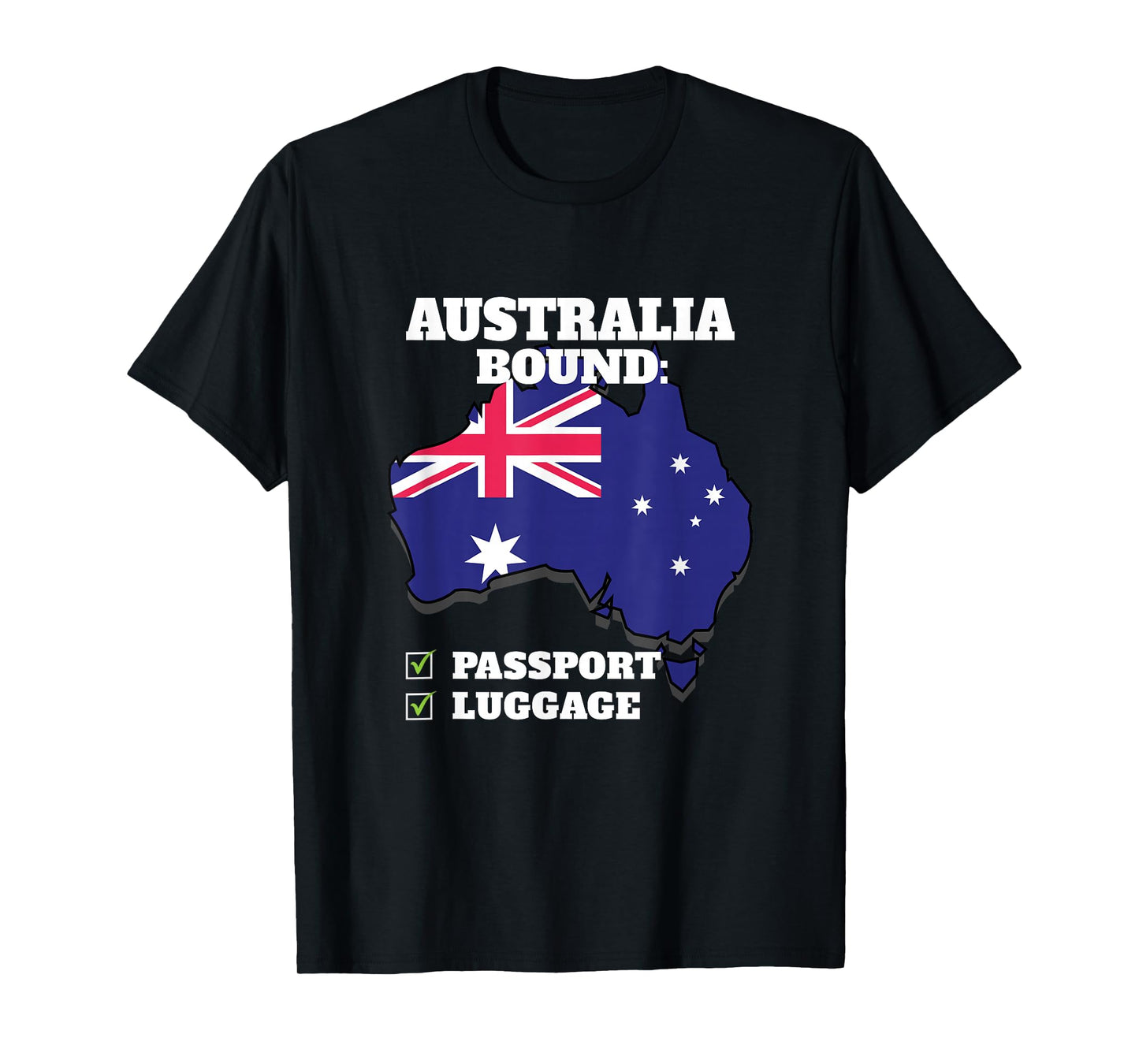 Australia Bound Country Travel Australian Flag Vacation T-Shirt