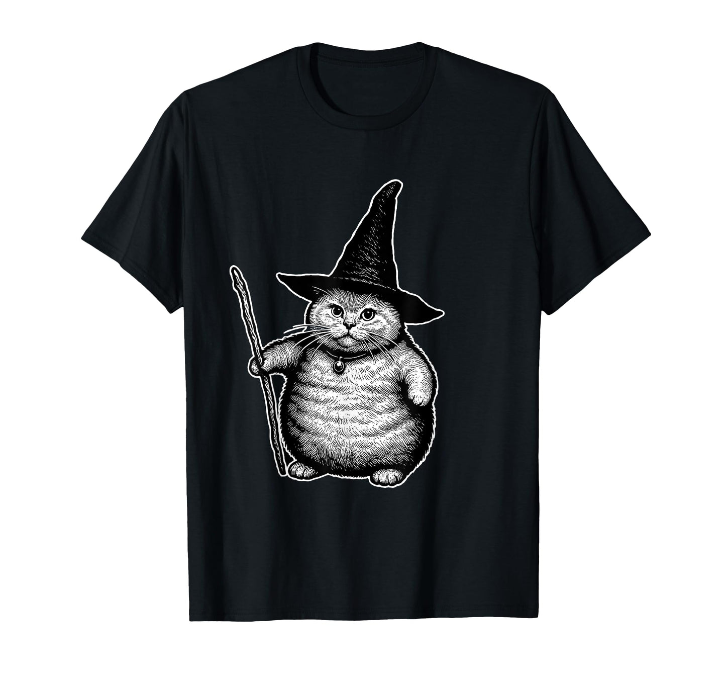 Wizard Cat Weird Funny Halloween Cat Meme T-Shirt