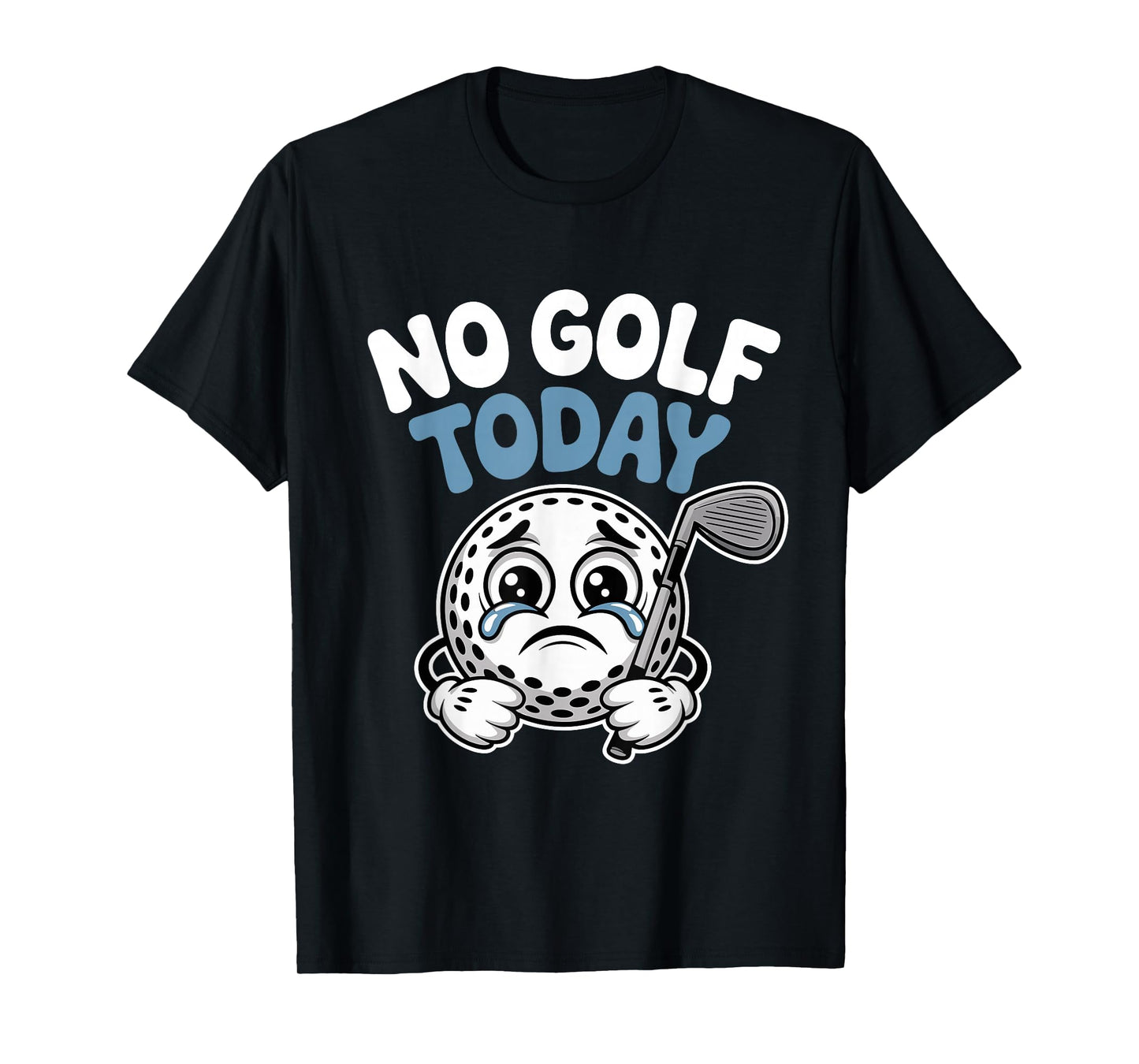 No Golf Today Stickman Design for Golf Lovers and Golfer T-Shirt