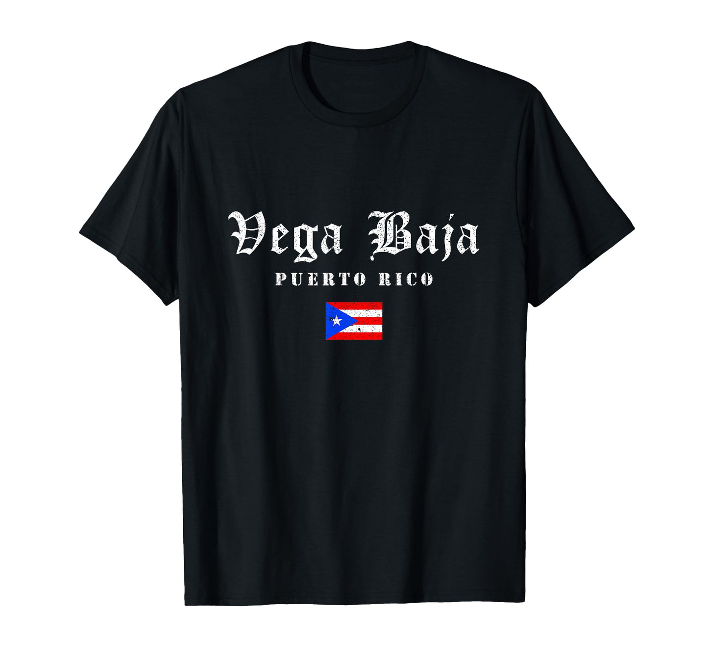 Vintage Vega Baja Puerto Rico Flag Pride Home Root Travel T-Shirt