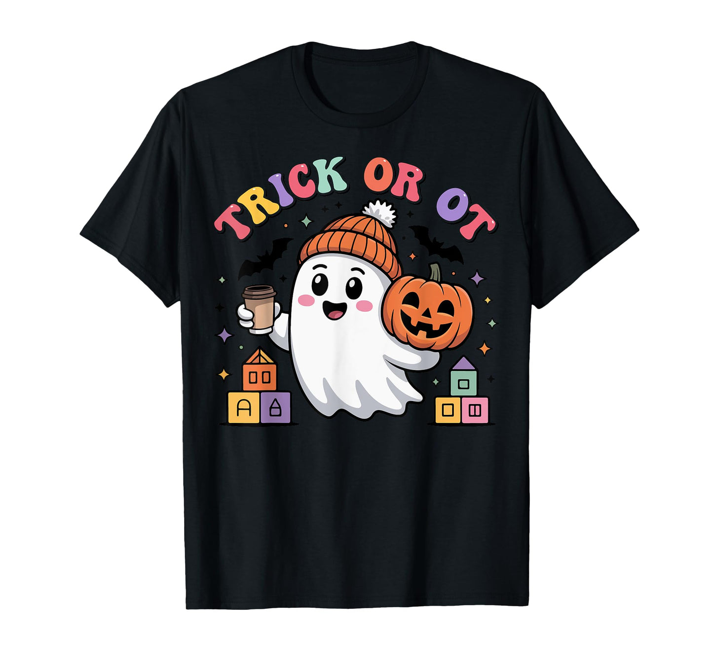 Trick or OT Spooky Occupational Therapy Ghost Halloween T-Shirt