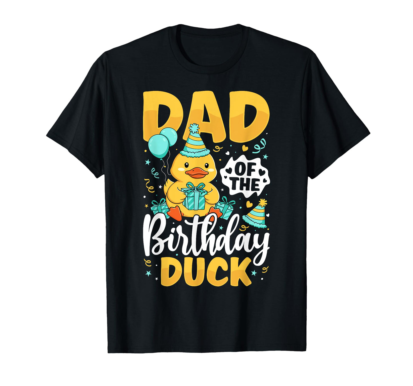 Dad Of The Birthday Duck Boy Rubber Duck Bday Family T-Shirt