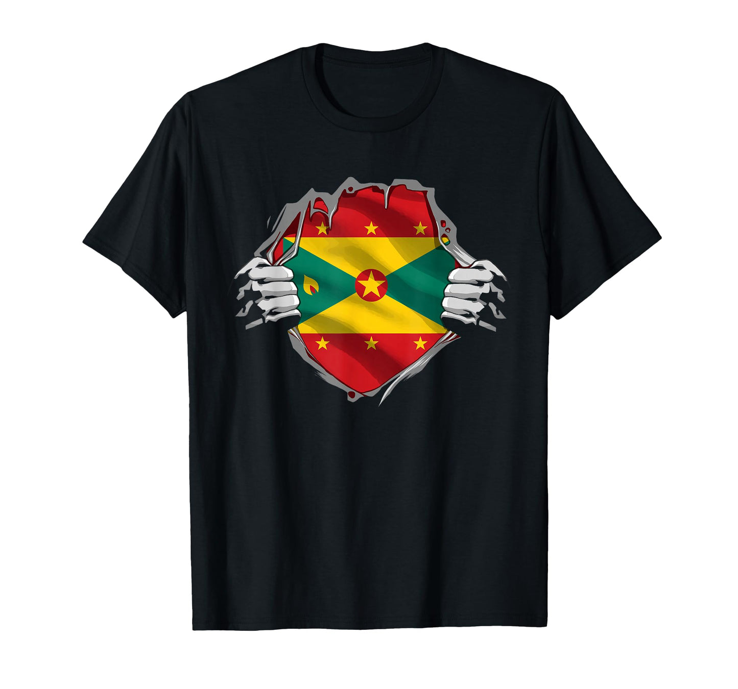 Grenada Tshirt Super Grenada Flag Caribbean Grenadian Roots T-Shirt